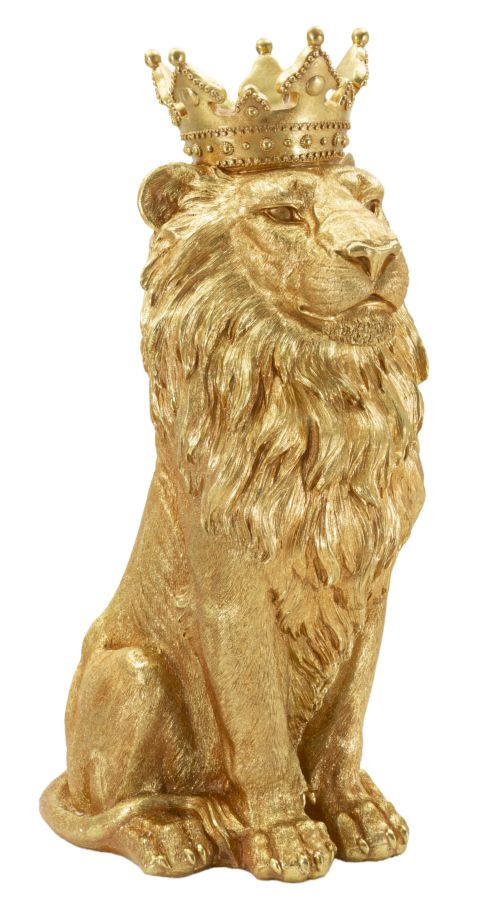 Mauro Ferretti Statuie Leul Rege Shant, 30 X 42 X 74 Cm | Aosom Romania