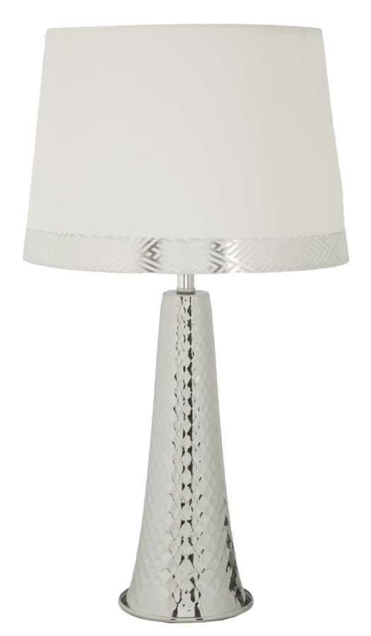 Mauro Ferretti Lampă De Masă Tower Argintie Cm 30 X 52 | Aosom Romania