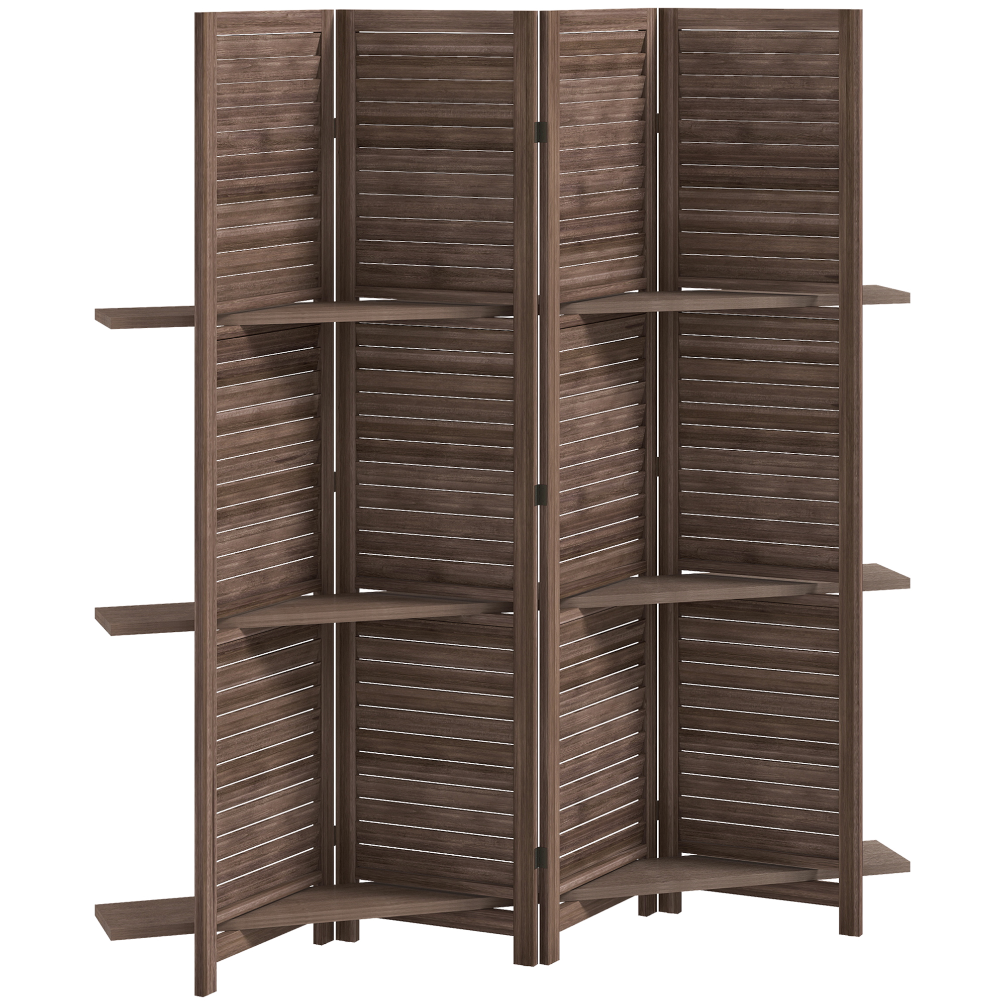 HOMCOM Innenraum-Paravent aus Holz 4 Paneelen 160 x 170 cm, faltbarer Raumt günstig online kaufen