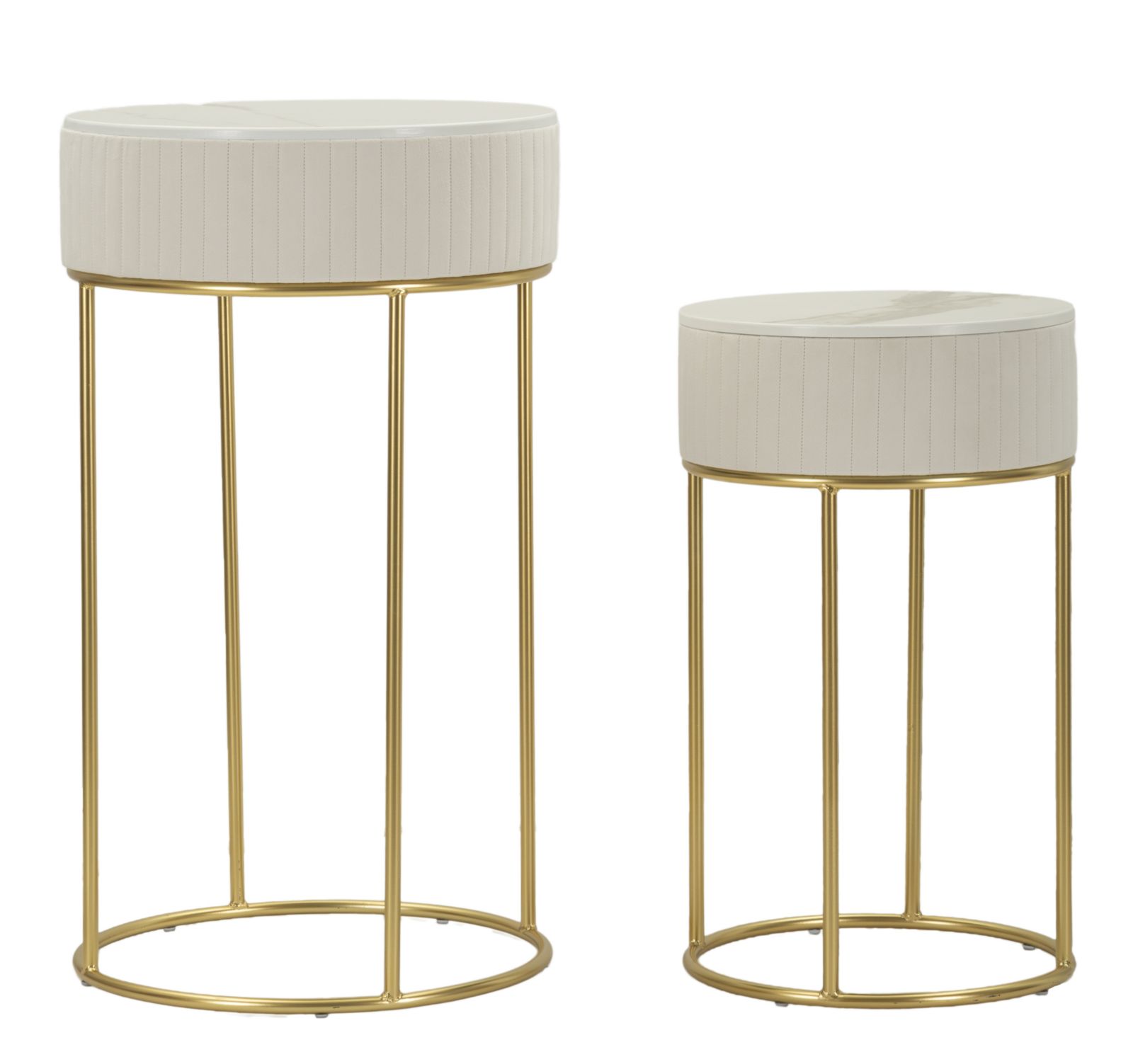 Mauro Ferretti Set De 2 Masute Inalte Cm Ø 50X90-40X68 | Aosom Romania