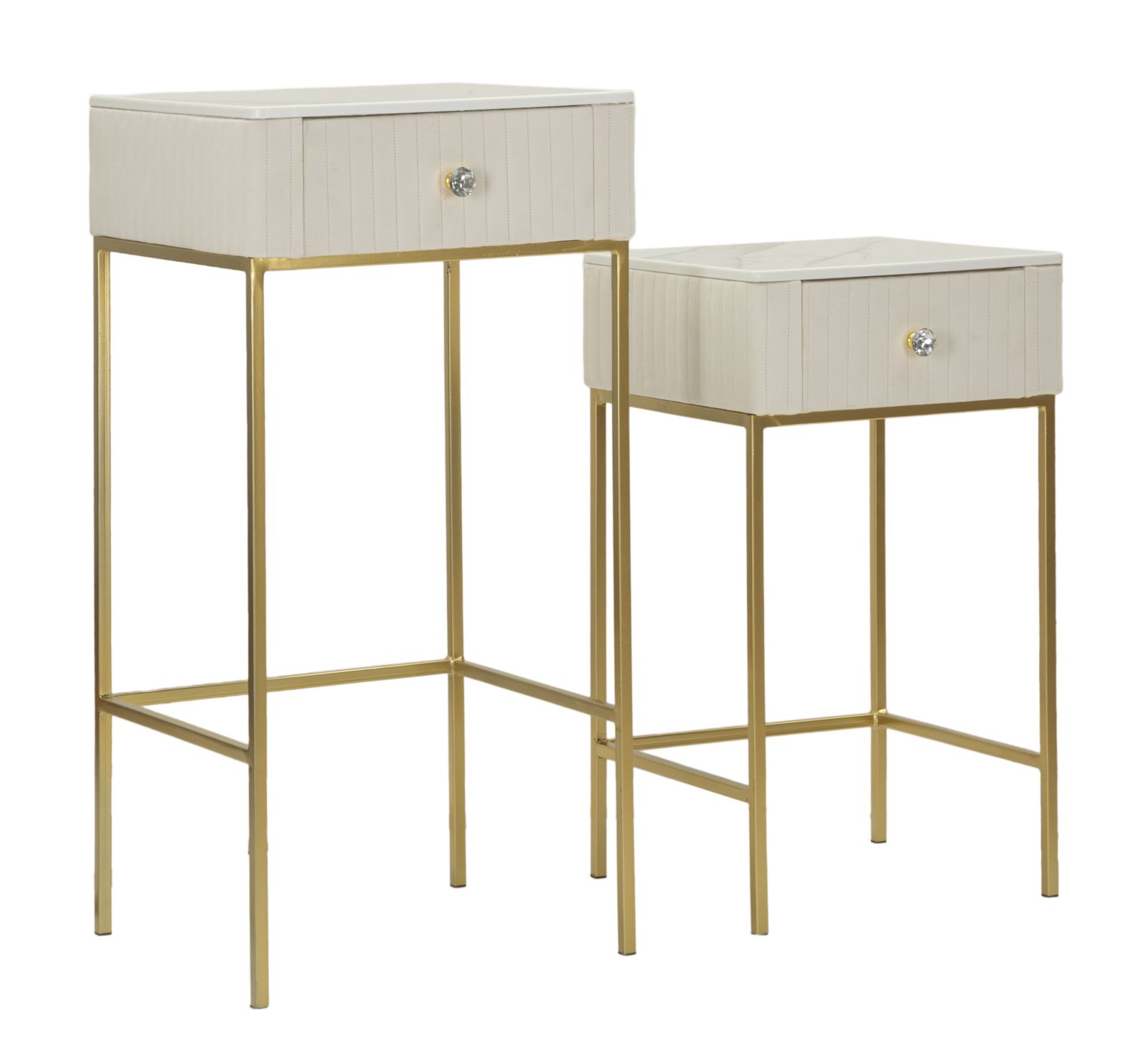 Mauro Ferretti Set De 2 Masute Inalte Cm Ø 45X90-40X68 | Aosom Romania