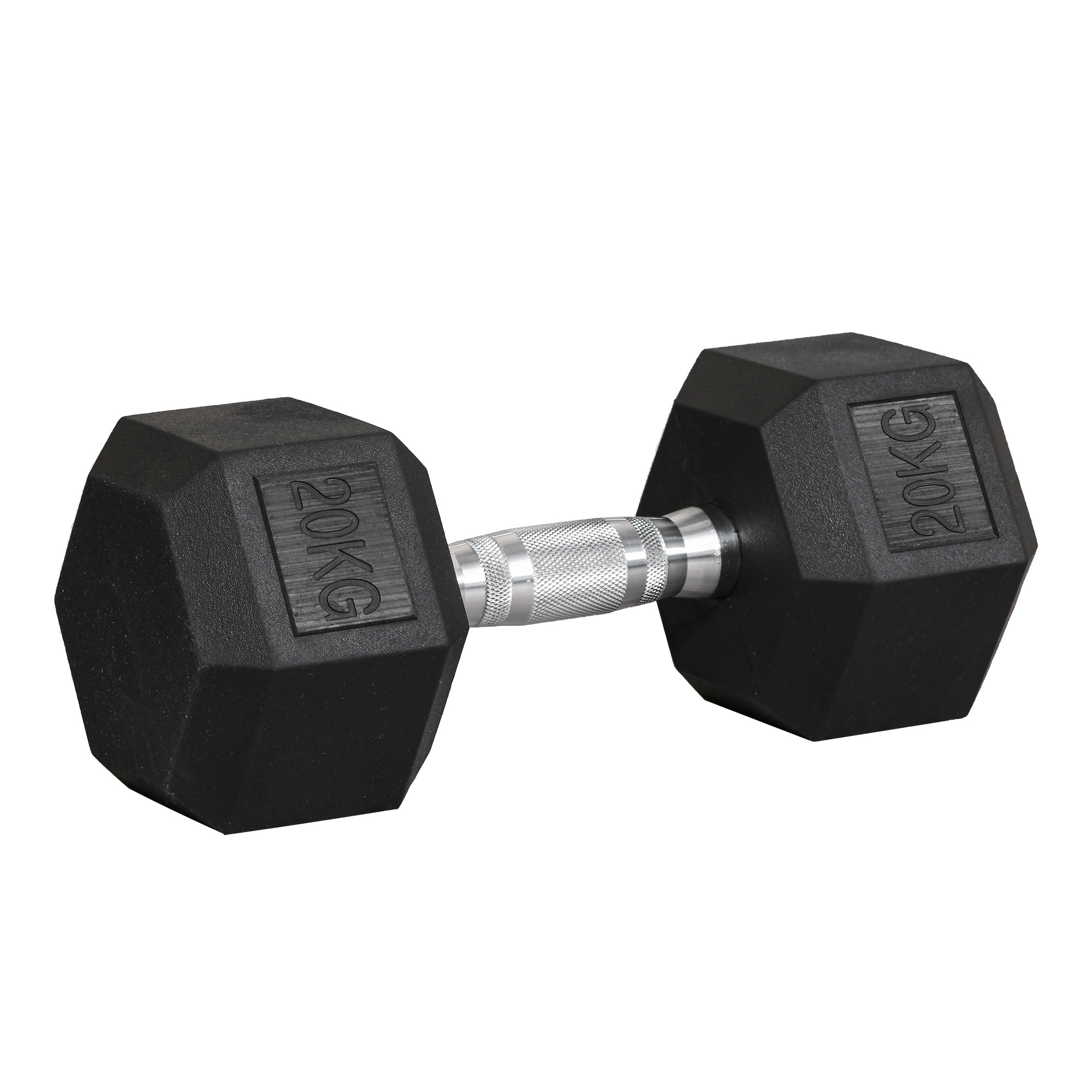 HOMCOM Haltère courte poids 20 Kg - entraînement musculaire & haltérophilie - acier caoutchouc noir