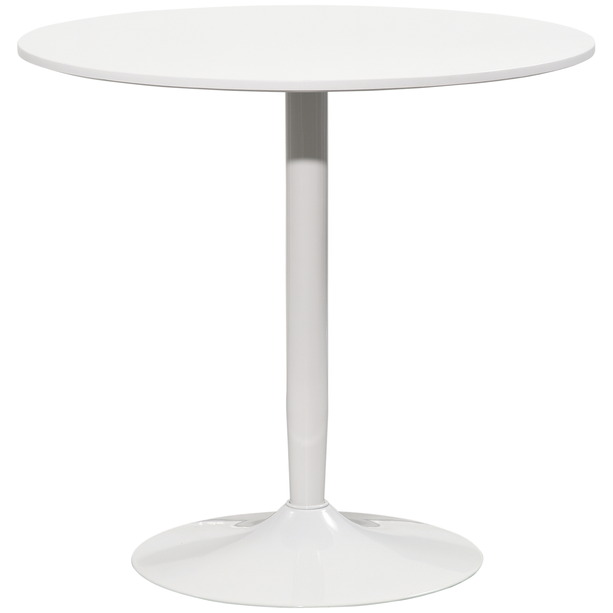 HOMCOM Table à manger ronde pour 2 personnes, table de cuisine style moderne avec piétement en acier, Ø 80 x 75 cm, blanc HOMCOM Table à manger ronde pour 2 personnes, table de cuisine style moderne avec piétement en acier, Ø 80 x 75 cm, blanc