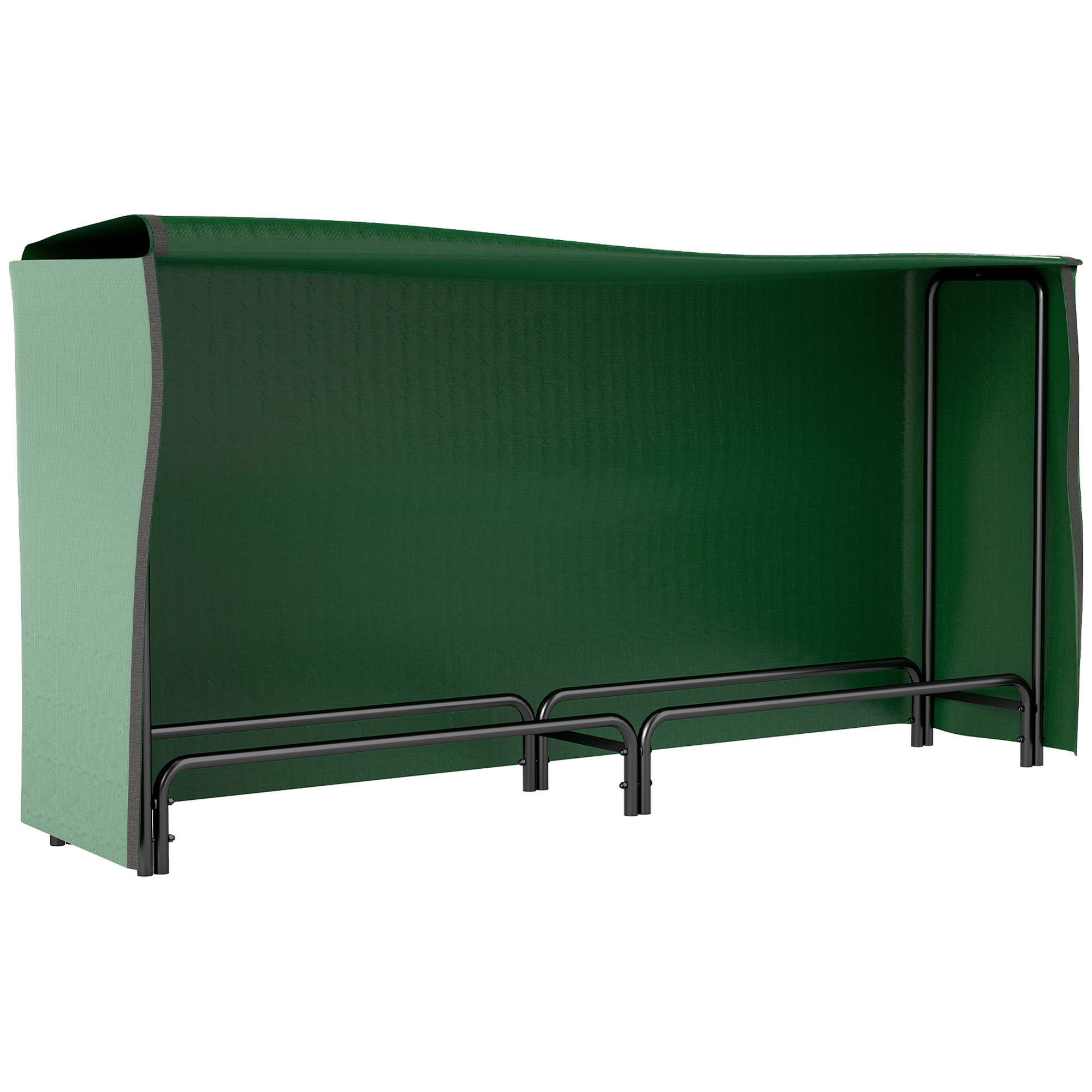 Outsunny Kaminholzregal 200x36x99 cm verstellbar mit wasserabweisender Abde günstig online kaufen