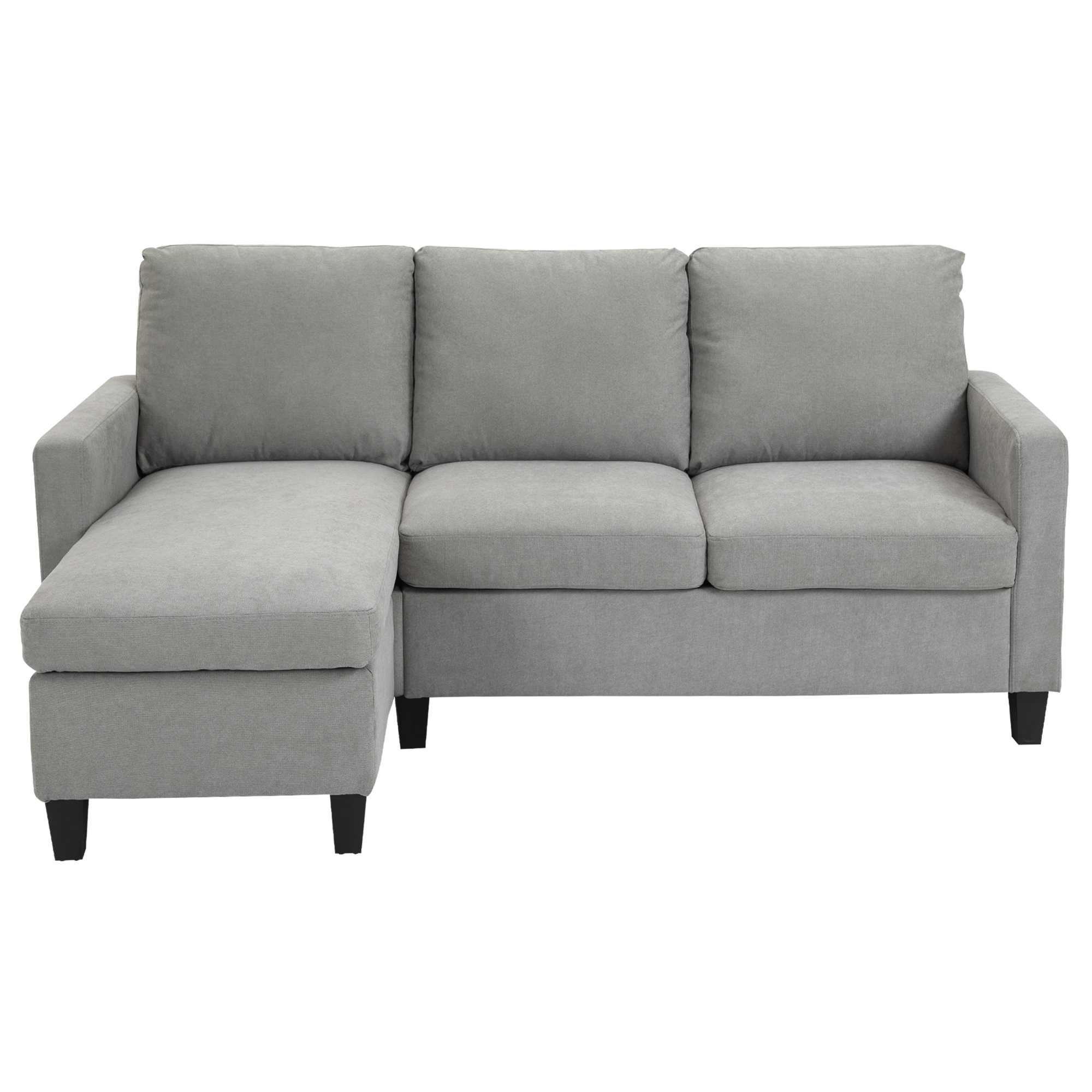 HOMCOM Ecksofa Couch mit Wendbar Chaiselongue 3 Sitzer Sofa L Form Gepolste günstig online kaufen