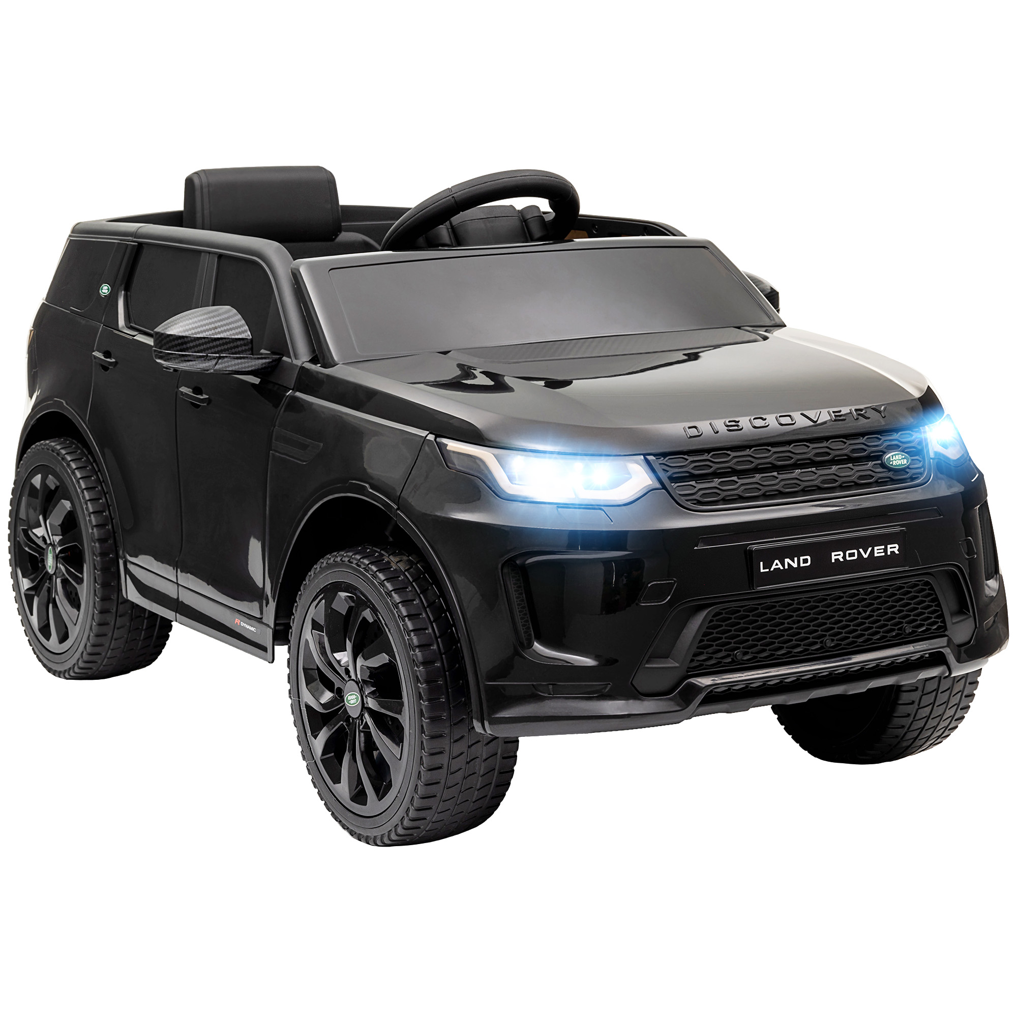Image of AIYAPLAY Macchina Elettrica per Bambini a Licenza Land Rover con Fari, Clacson e Cintura,106x65.5x51 cm, Nero006