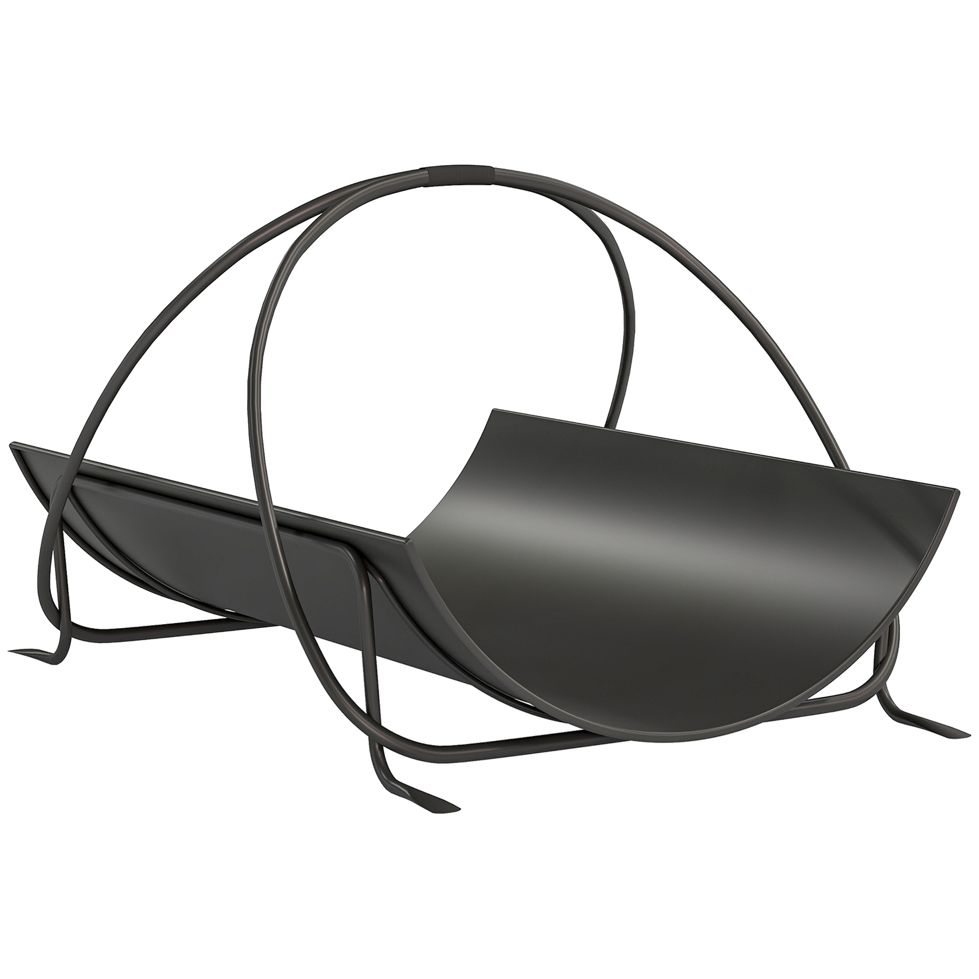 Outsunny Kaminholzregal für innen 51 x 38 x 33cm geometrische Brennholzrega günstig online kaufen