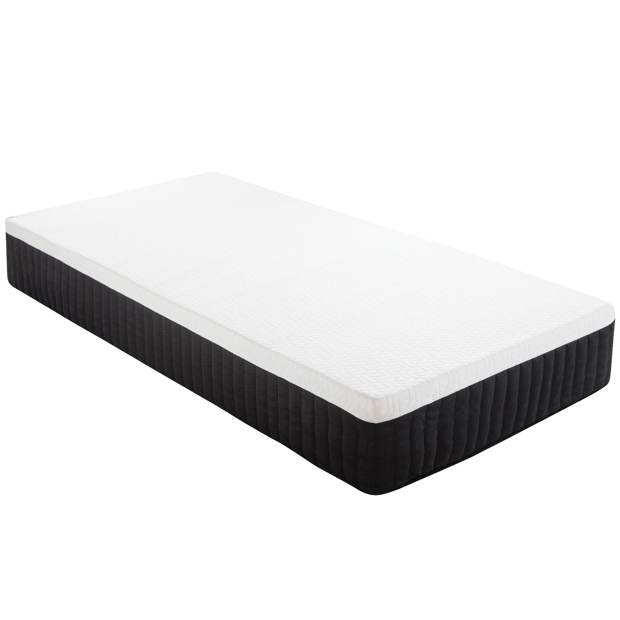 HOMCOM Colchón ergonómico con espuma viscoelástica, soporte de 7 zonas, muelles ensacados