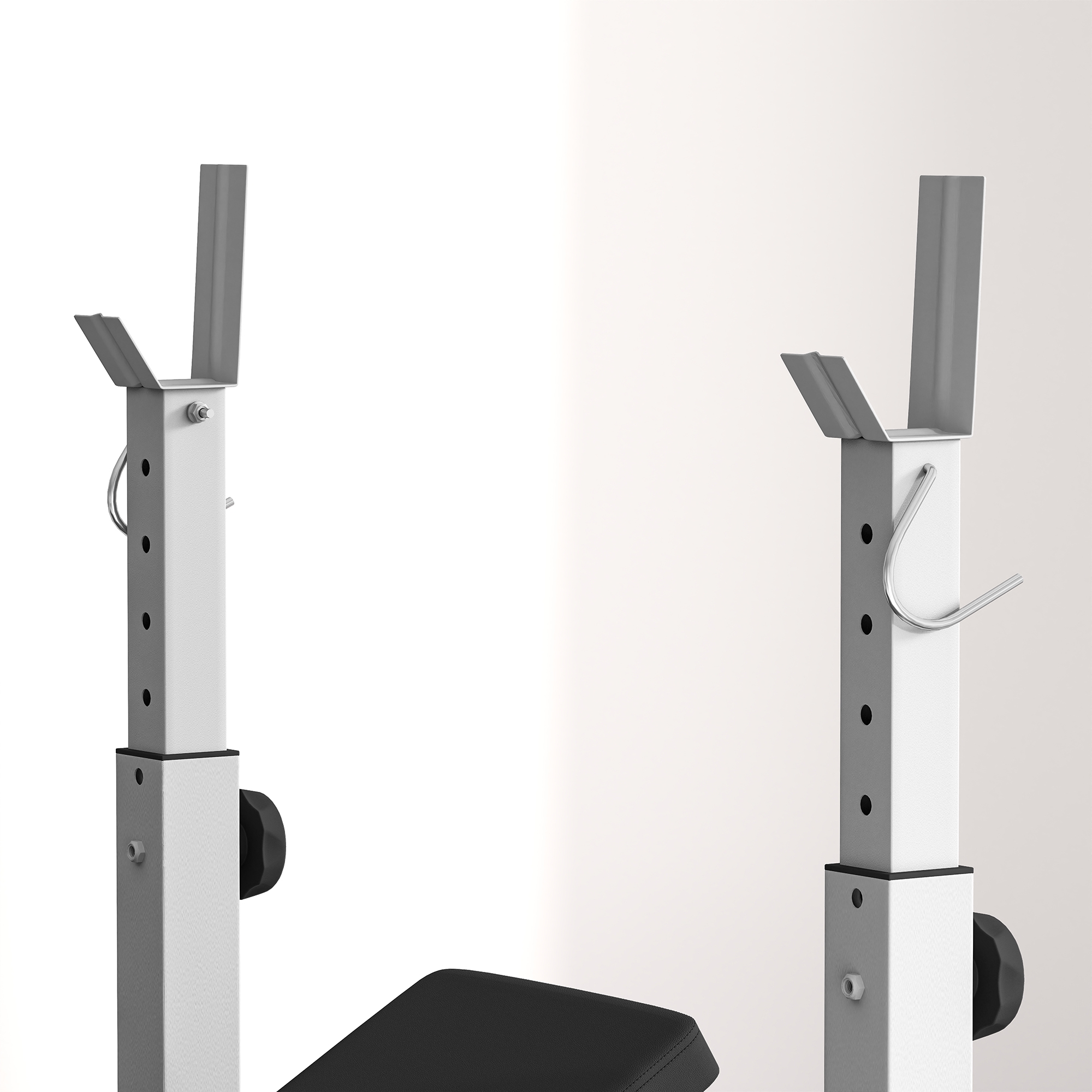 HOMCOM Adjustable Weight Bench with Squat Rack, Heavy Duty Bench Press Rack with Preacher Curl Pad, Leg Developer, Barbell Rack, Butterfly, Home Gym Strength Training Multiuse Workout Bench, Grey 9