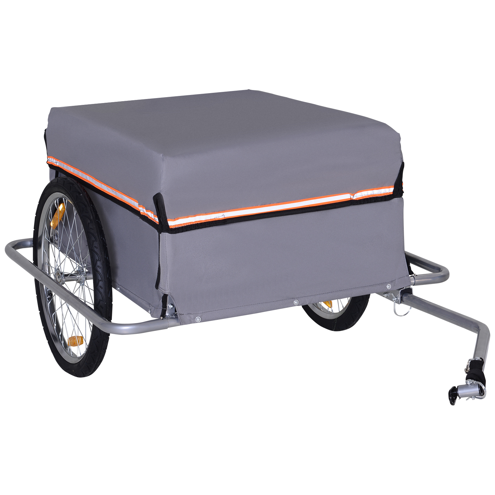 Remorcă pentru bicicletă pliabilă HOMCOM, cuplaj inclus, capacitate de încărcare de până la 40 kg | Aosom Romania