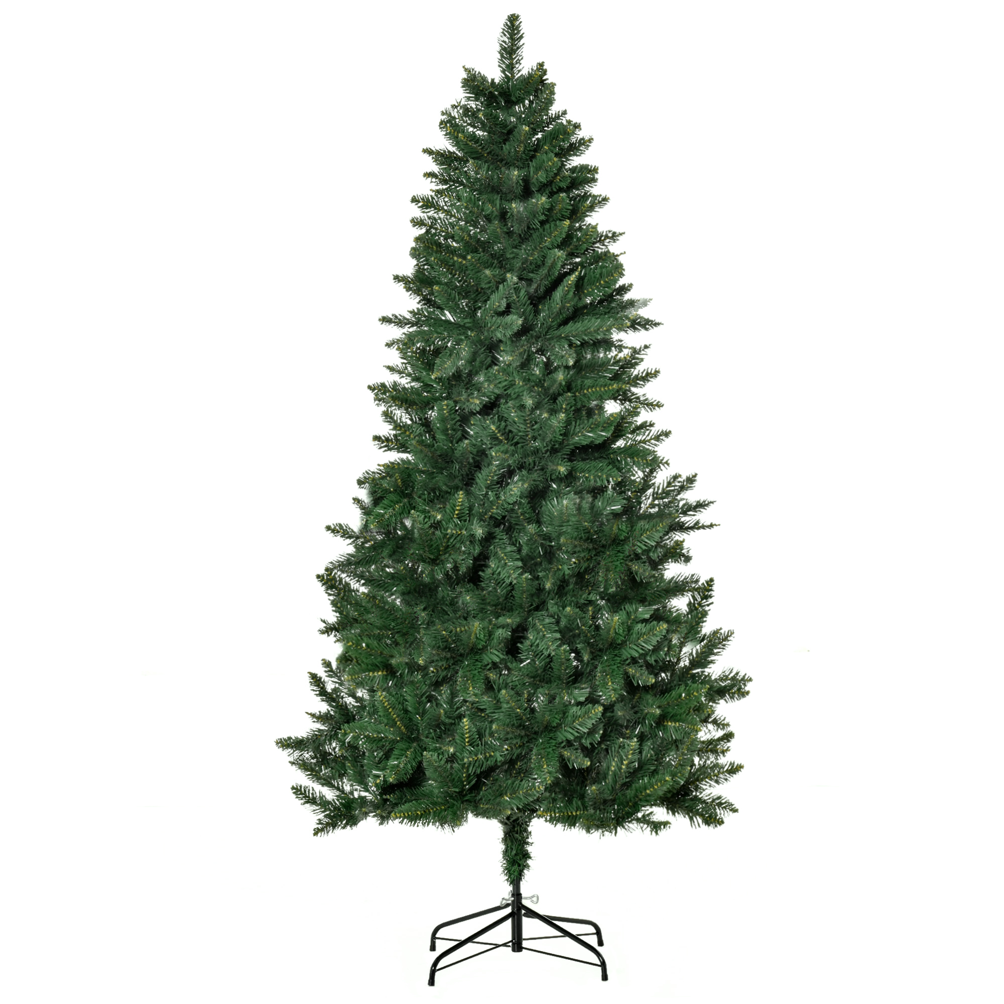 HOMCOM Künstlicher Weihnachtsbaum 180 cm künstlich Kieferbaum mit 724 Zweigen in zwei Ausführungen, Christbaum Weihnachtsdeko inkl. Metallständer für drinnen Aosom