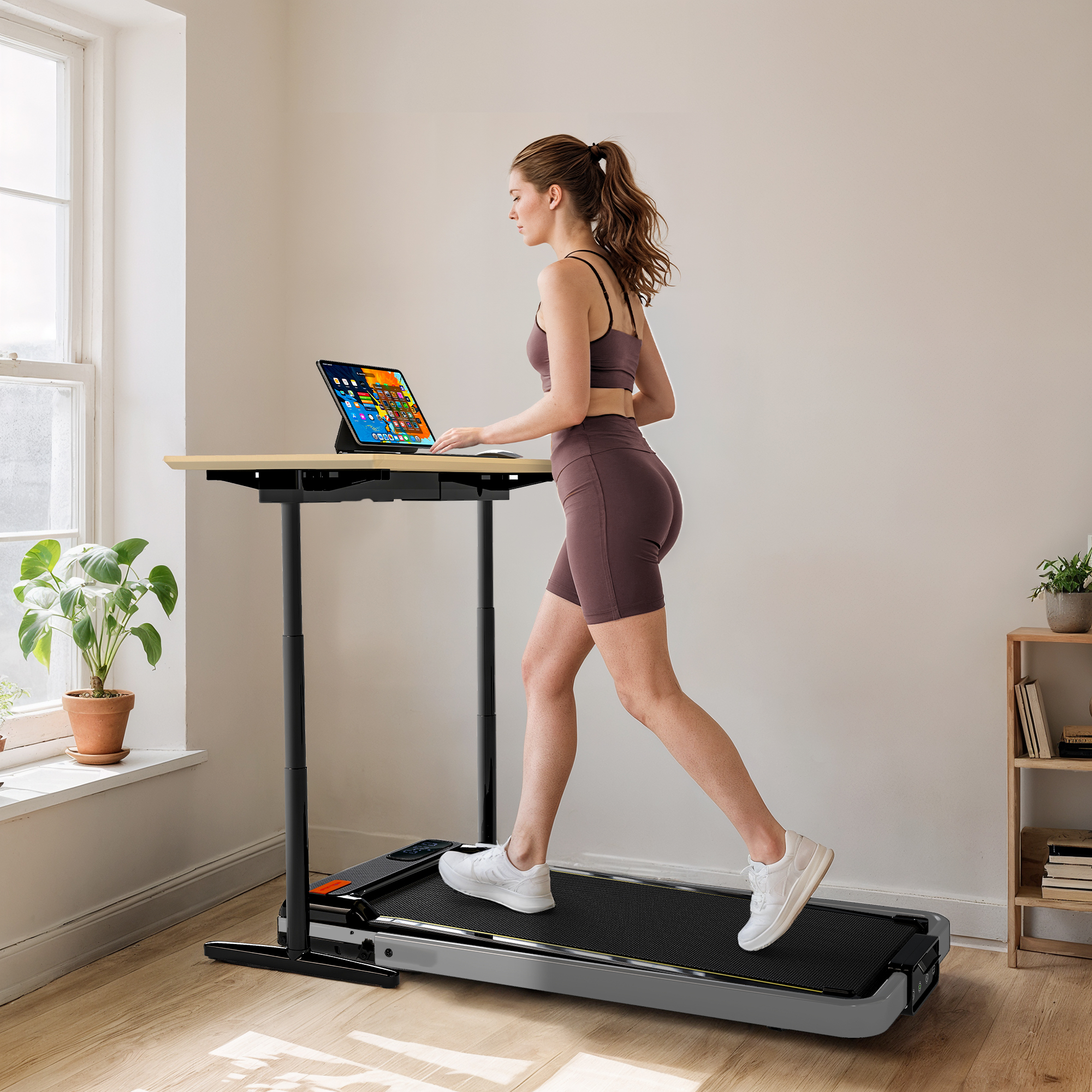 SPORTNOW Folding Walking Treadmill, Under Desk Walking Pad with Incline, Silver Tone 9