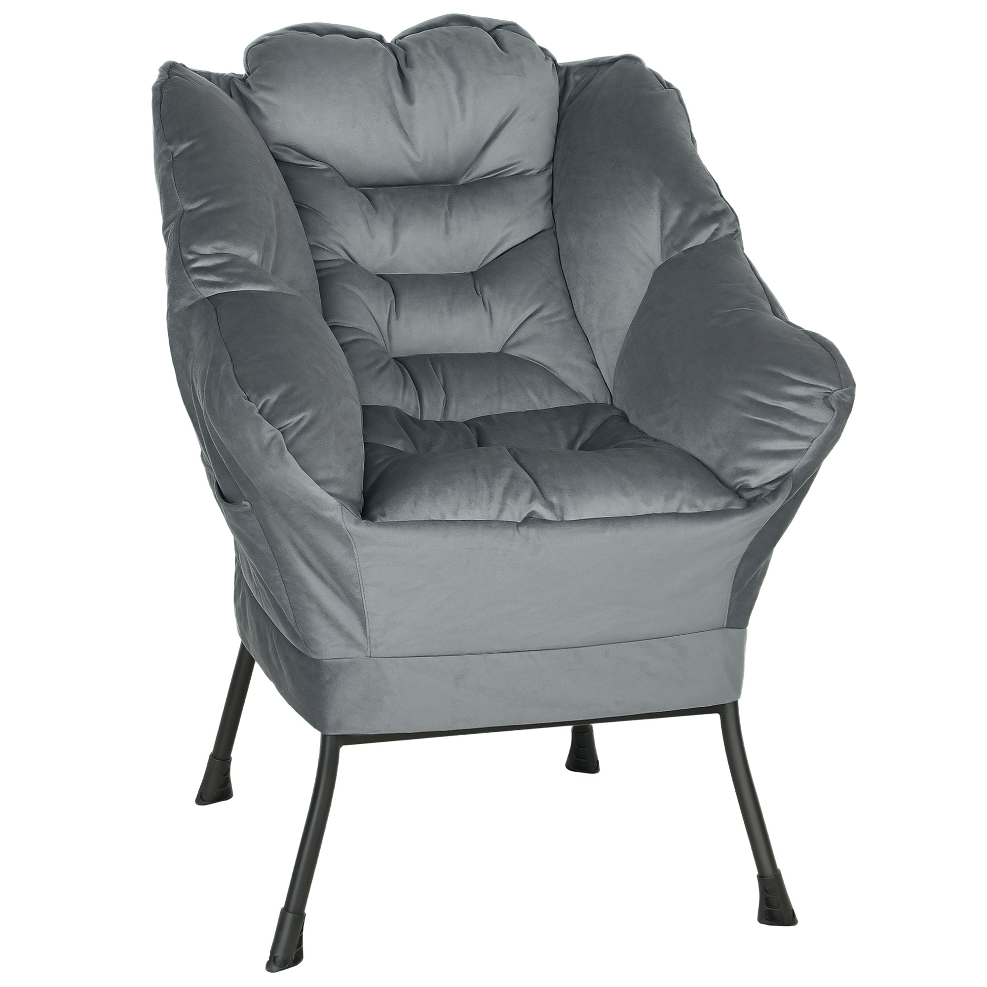 HOMCOM Sessel Wohnzimmer Loungesessel Gepolstert Relaxsessel mit Seitentasc günstig online kaufen