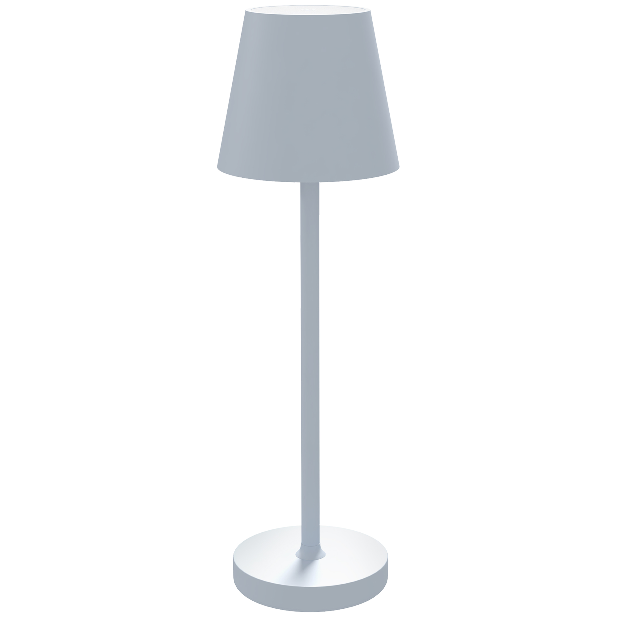 HOMCOM Lampe de Table de Chevet sans Fil avec Lumières LED Lampe de Table USB-C Rechargeable 3 Couleurs Ø11,2x36,5 cm Gris