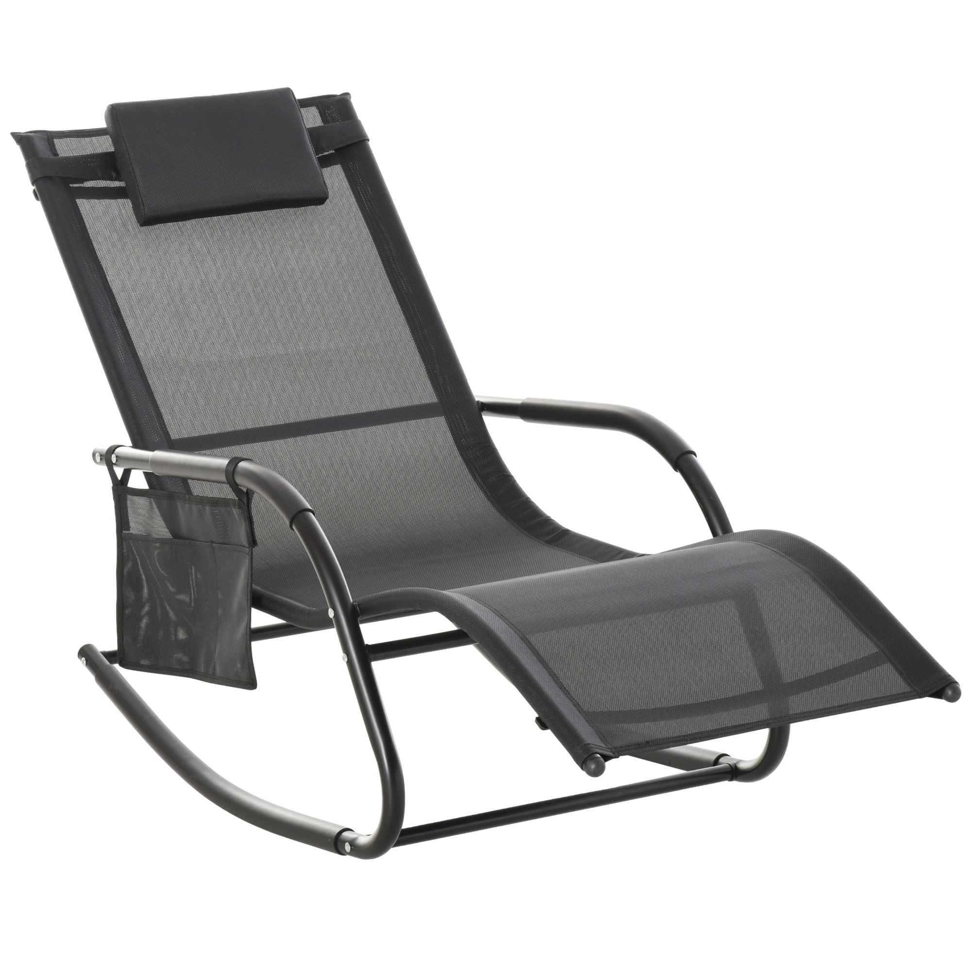 Outsunny Chaise Longue Bascule Rocking Chair Tétière Amovible Métal Époxy Textilène Aosom France Outsunny Chaise Longue Bascule Rocking Chair Tétière Amovible Métal Époxy Textilène Aosom France