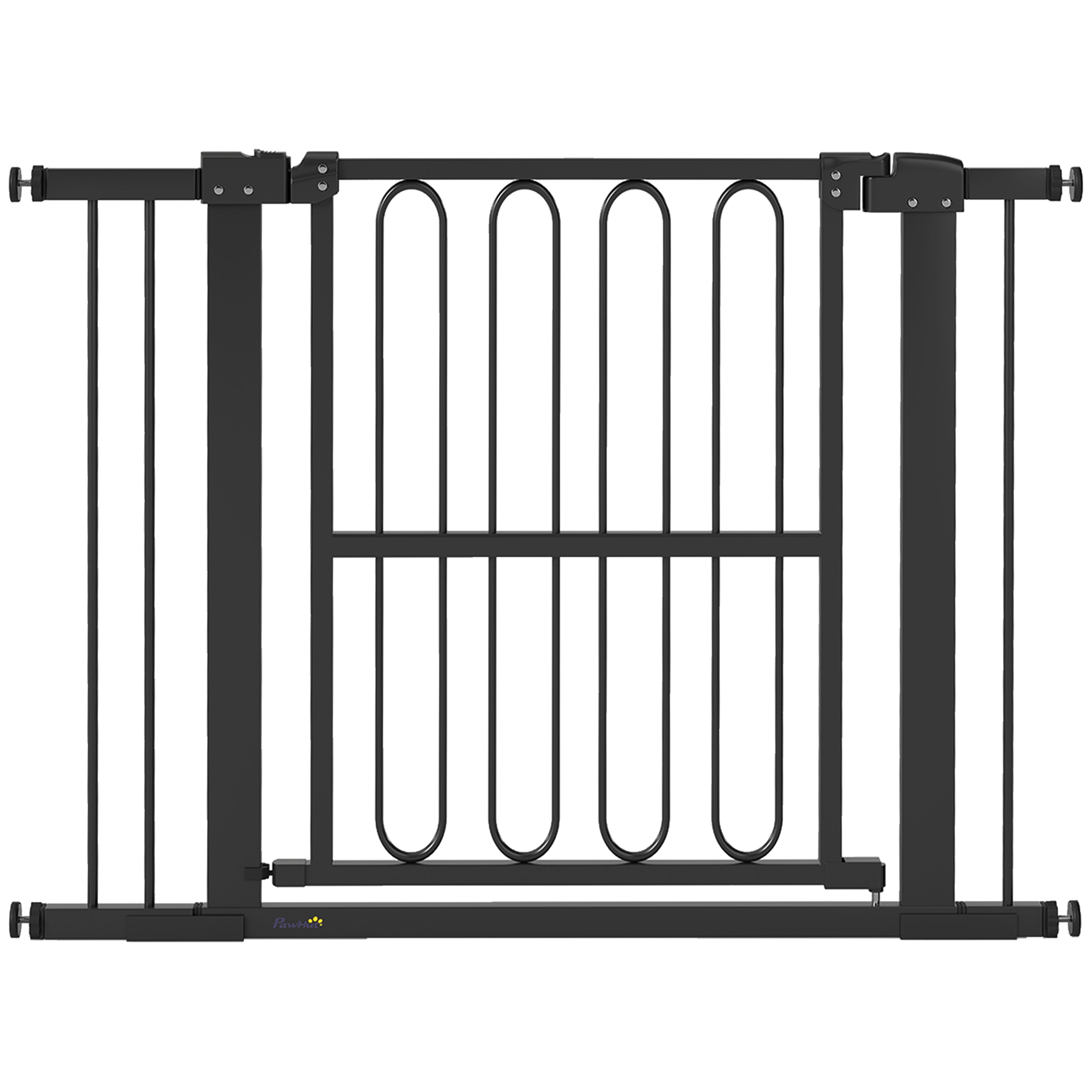 PawHut Puerta de Seguridad para Perros, 76-104 cm Puerta de Aislamiento sin Taladrar, Puerta de Escalera