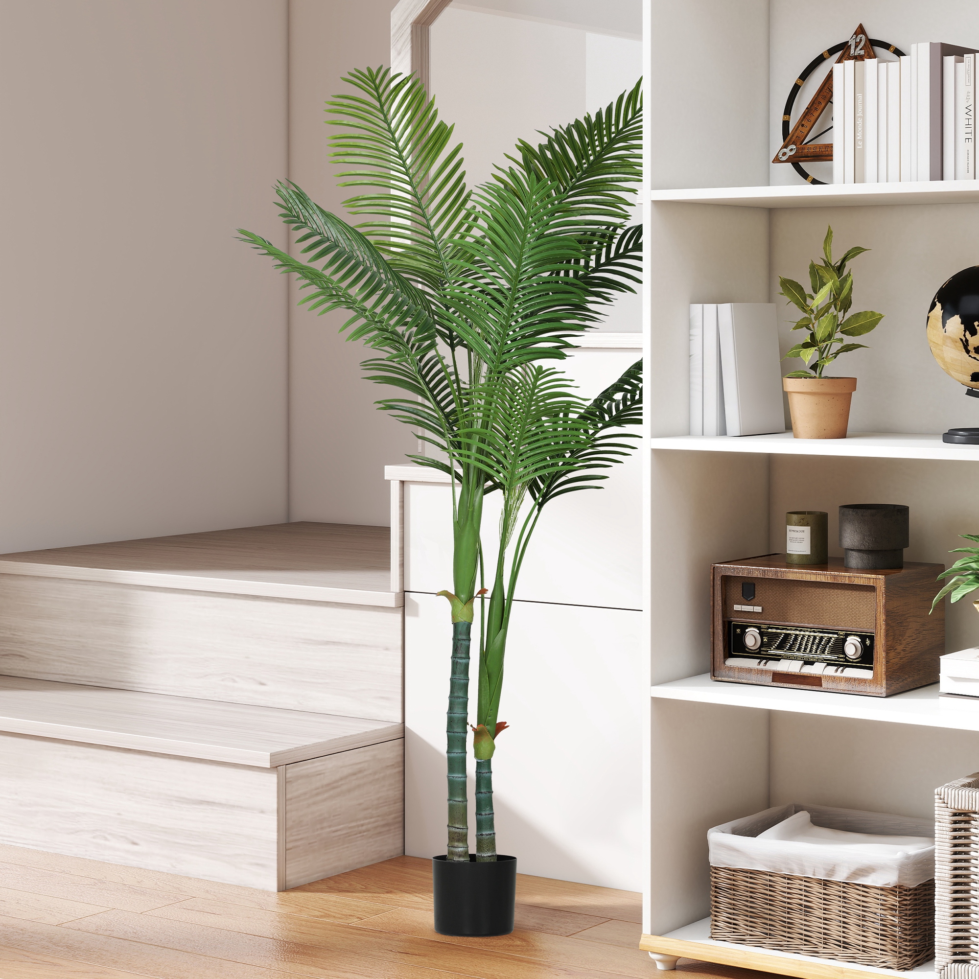 HOMCOM Künstliche Zimmerpflanze 180 cm, Areca-Palmenbaum künstlich mit Kuns günstig online kaufen