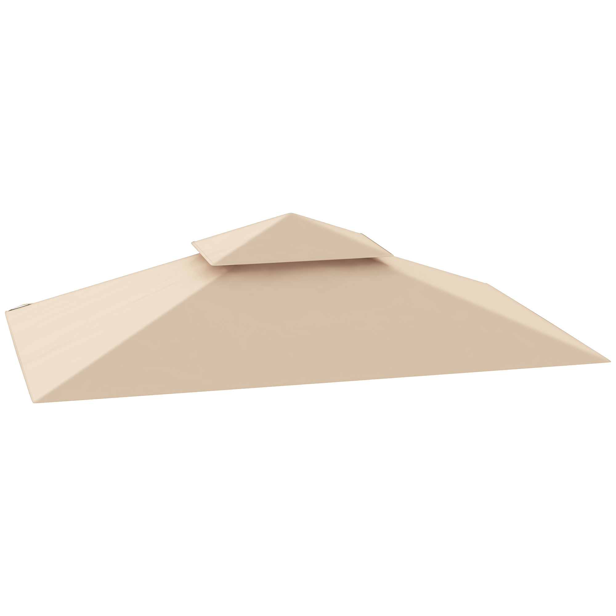 Image of Outsunny Copertura per Gazebo da Giardino per Barbecue 1.52x2.44 m a 2 Livelli in Poliestere 160gsm Beige006
