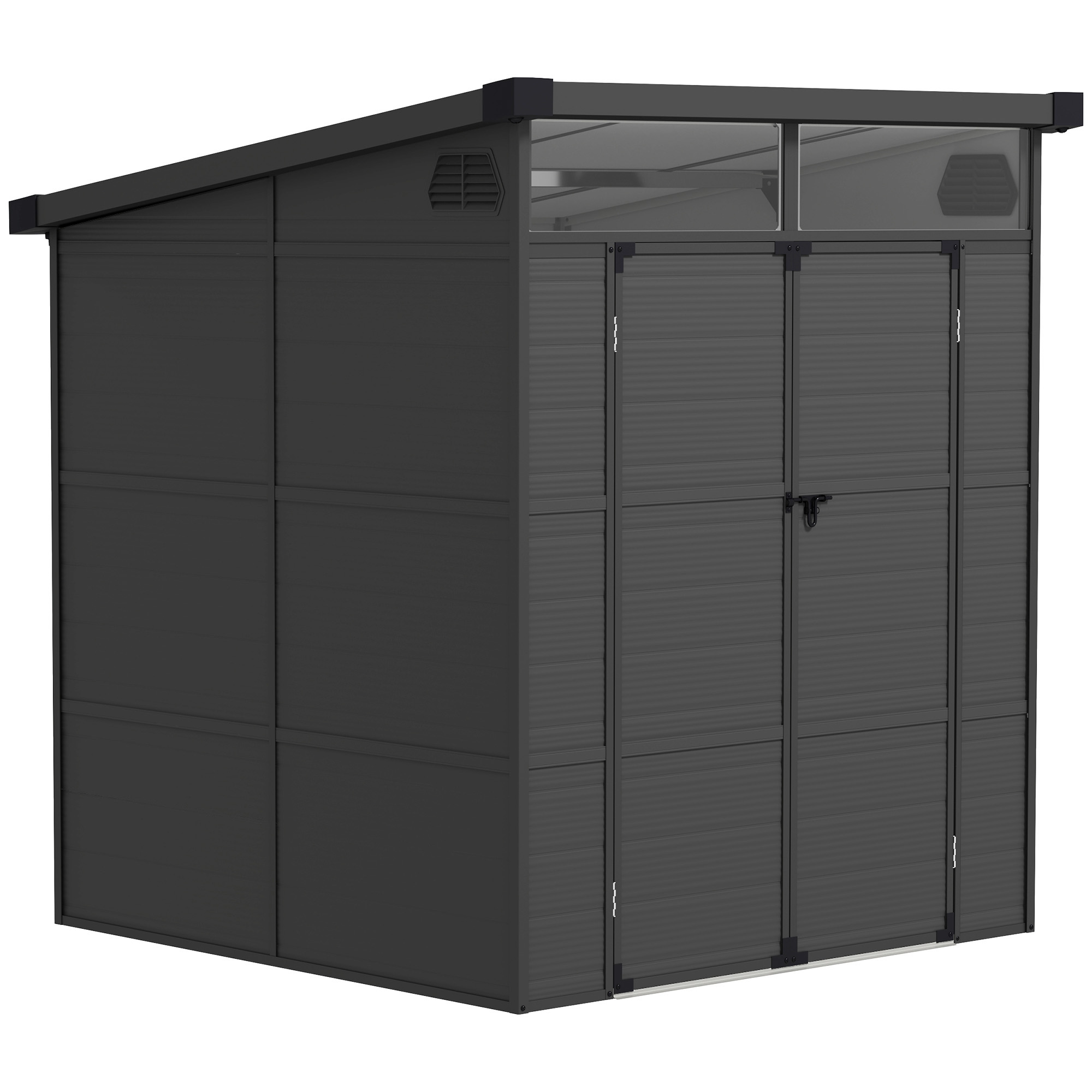 Outsunny Gerätehaus Kunststoff 3,24m³ 190x191x215cm Geräteschuppen mit Pult günstig online kaufen