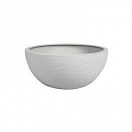EDA Pot de fleurs vasque GRAPHIT UP - 5,5L - Ø 30 cm x 12 cm - Blanc cérusé