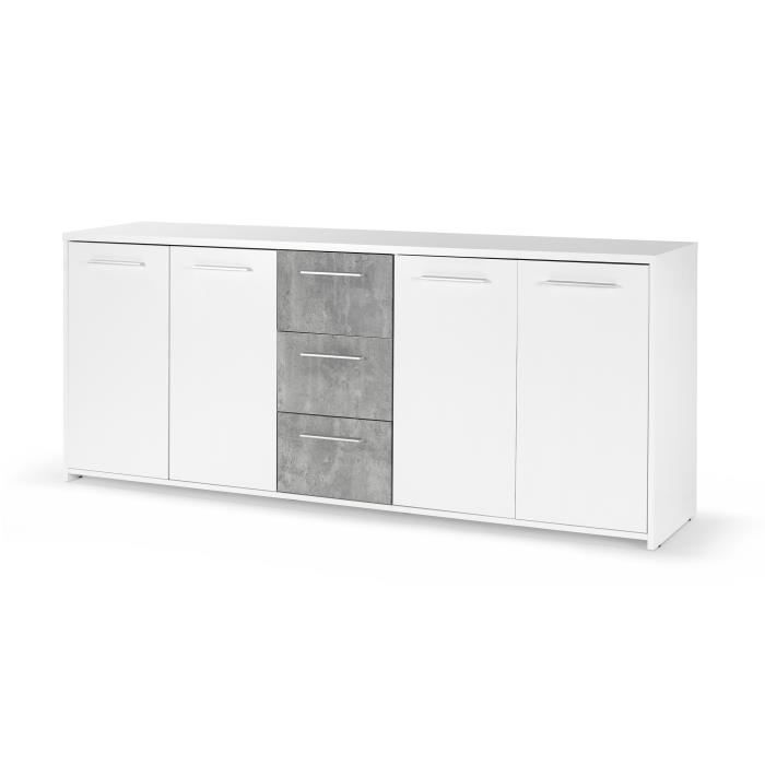 pearl grey storage unit in engineered wood (ref. F-OCT-FINPILVI01C291)
