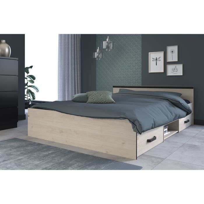 Cama roble claro (ref. F-OCT-2078L14T)