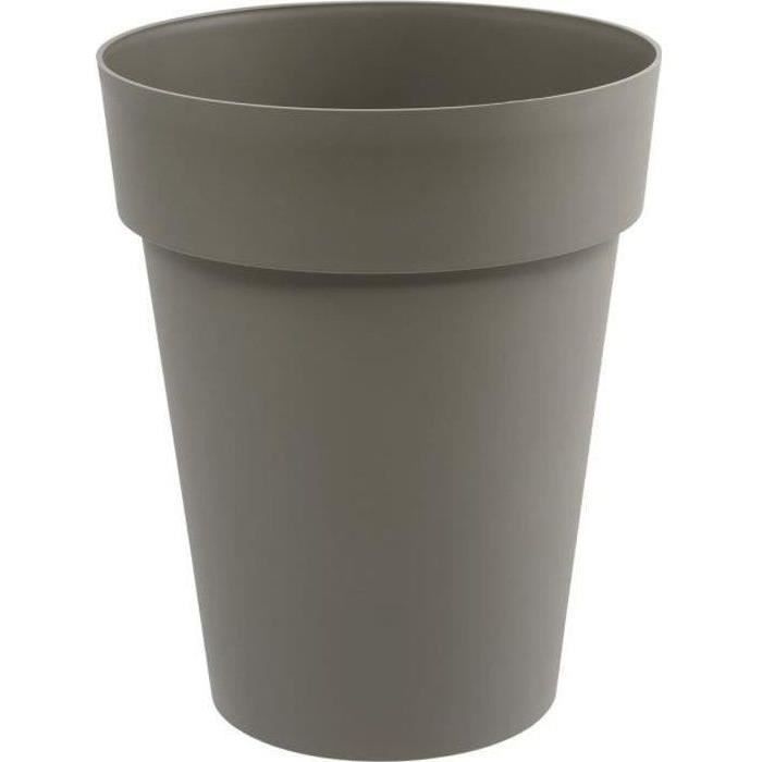 Vase mi-haut Rond Ø 44 cm - EDA - Toscane - Ø 44 x H. 53 cm - 50 L - Taupe