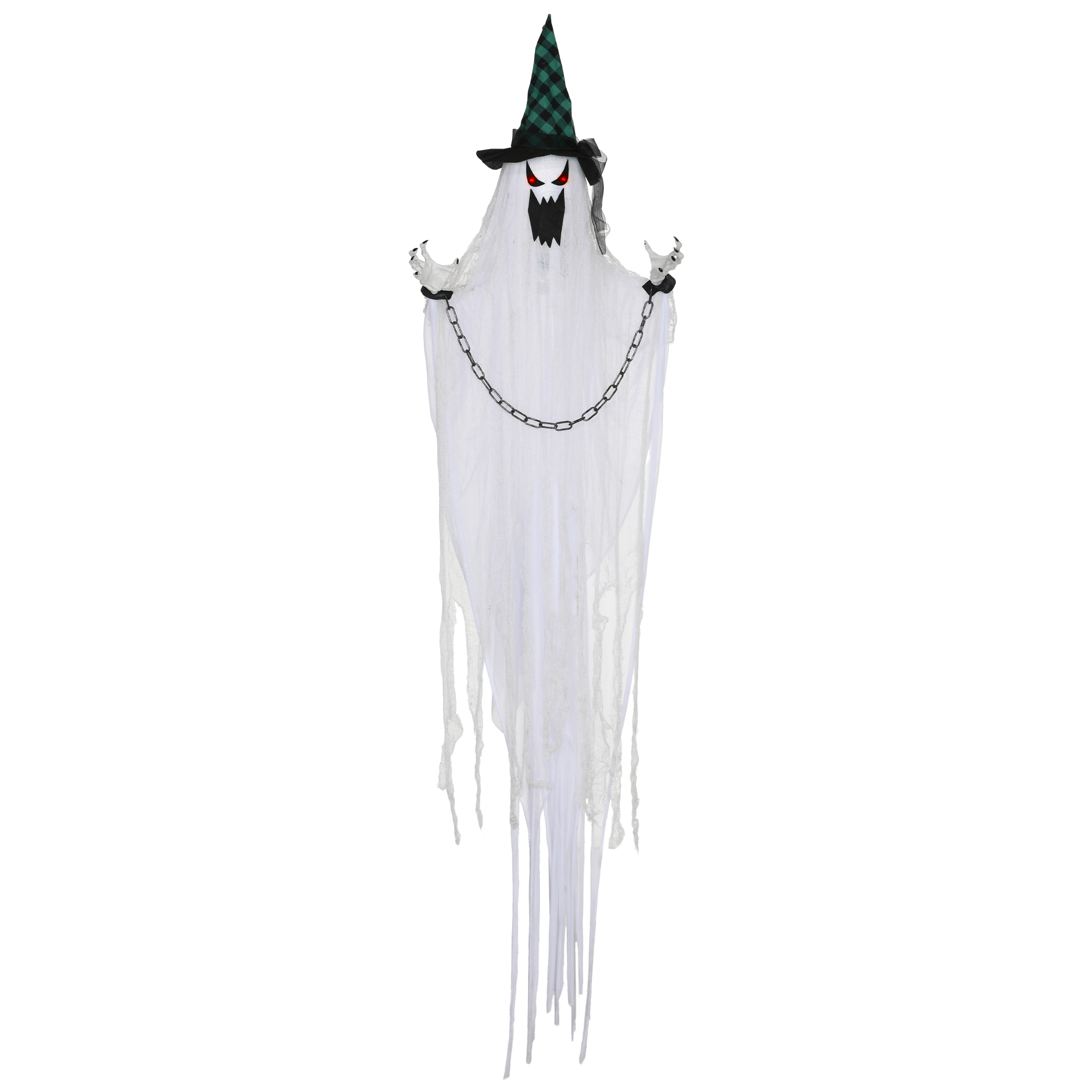 HOMCOM 204 cm Halloween Deko Hängender Geist Halloween Dekoration mit Geräu günstig online kaufen