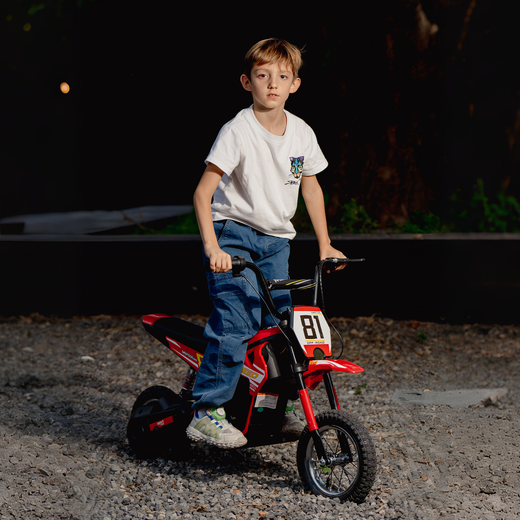 AIYAPLAY Kids Electric Motorbike 3 Gearboxes Speed Ride on Motorcycle with 41min Ranges Red 9