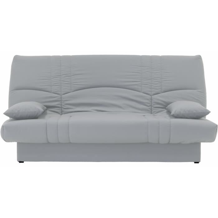 Banquette clic clac 3 places - Tissu gris clair - Style Contemporain - L 190 x P92 cm - DREAM