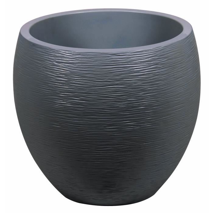EDA Pot rond GRAPHIT - 46L - Ø50cm x H 45 cm - Gris anthracite