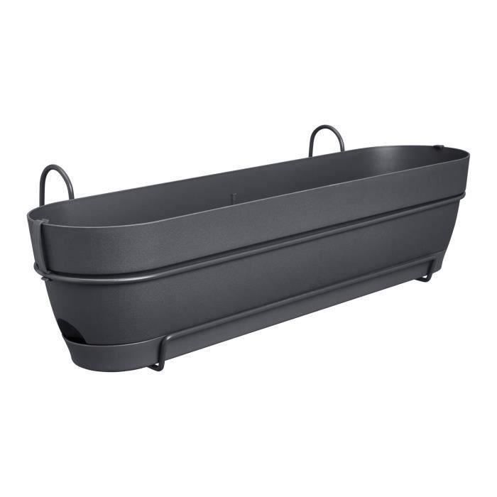 ELHO Balconniere VIBIA CAMPANA ALLIN1 Rectangulaire - 11 l - Ø 70x26x17,7cm - Plastique - Anthracite