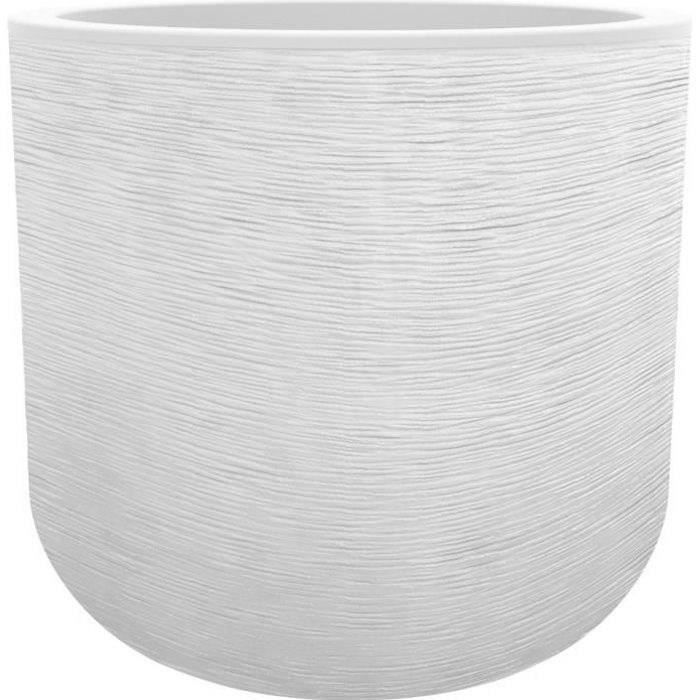 EDA Pot rond GRAPHIT UP - 32,5 L - Ø 38,5 cm x H 36,8 cm - Blanc cérusé