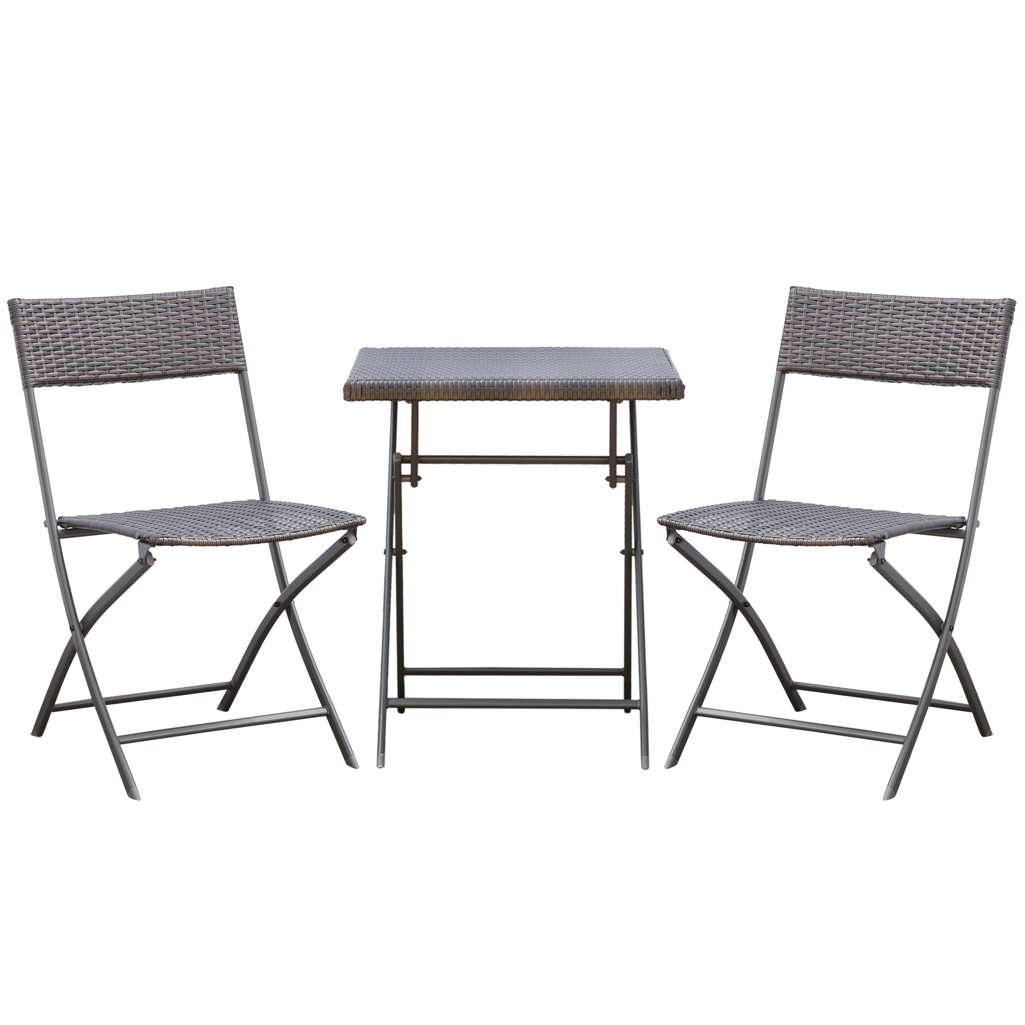 Outsunny Polyrattan Bistroset für 2 Personen, Rattan Gartenmöbel Sitzgruppe, Schwarz, ideal für Balkon & Terrasse   Aosom.de – Outsunny