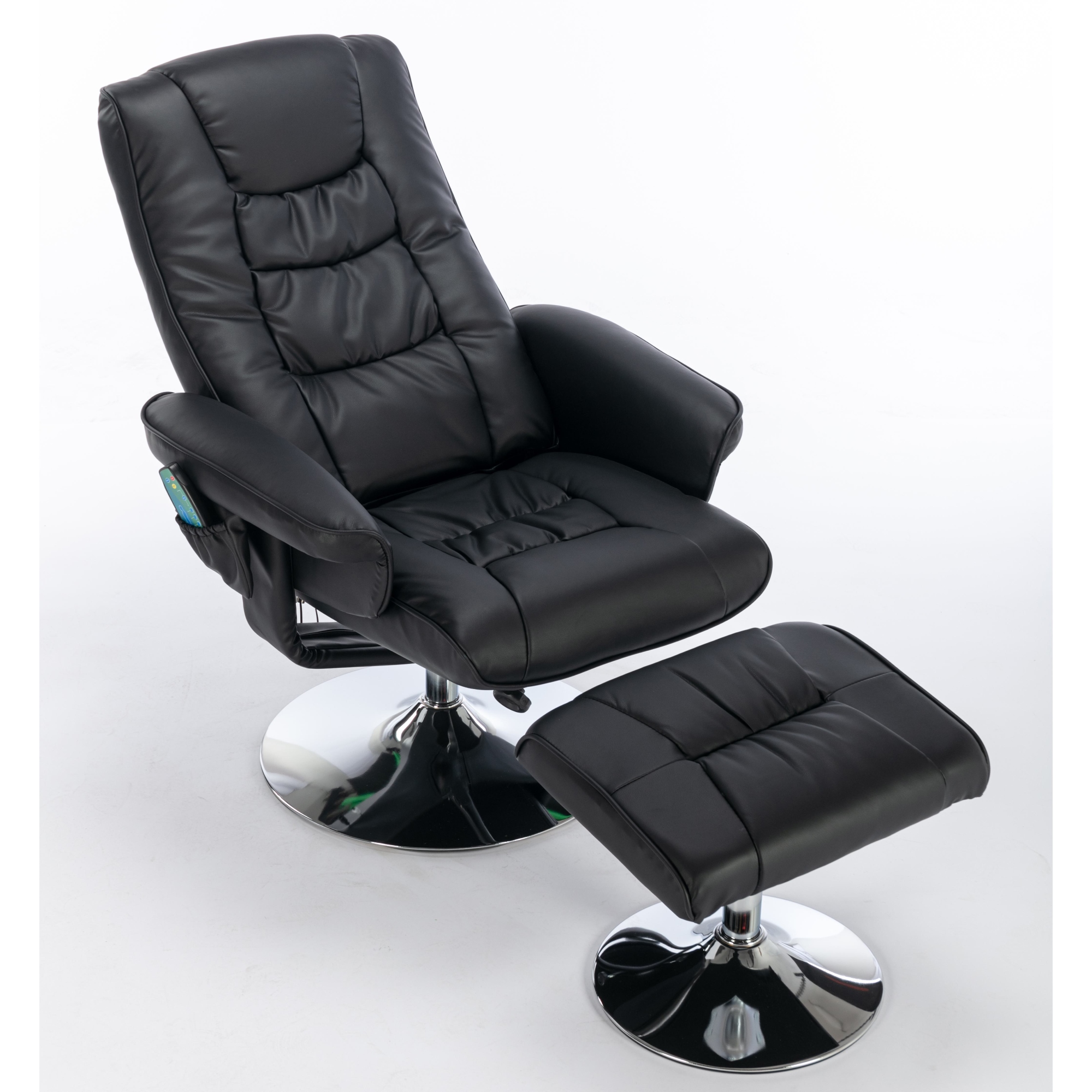 Massagesessel mit PU-Leder, 5-Punkt-Massagegerät und Heizfunktion, 360° dre günstig online kaufen