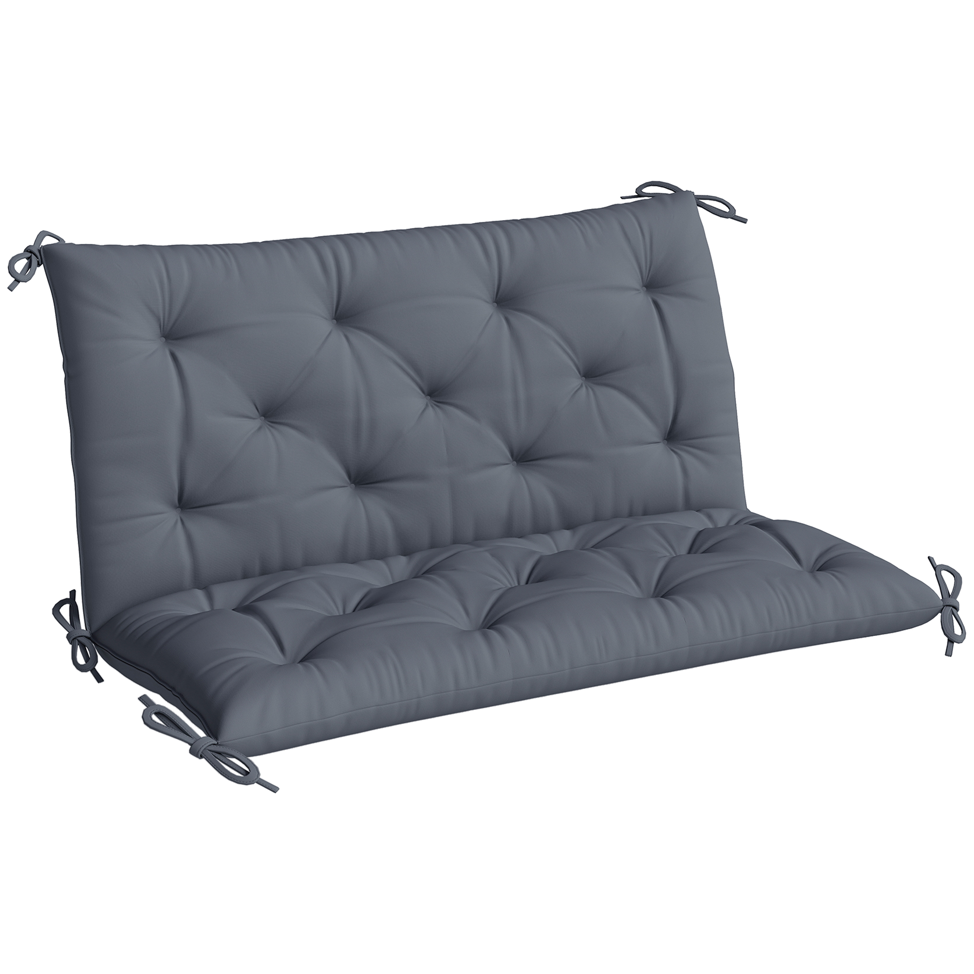 Lot De 2 Coussins Dossier Jardin Europa Gris Clair 60x60x10 Cm - Ambiance Home
