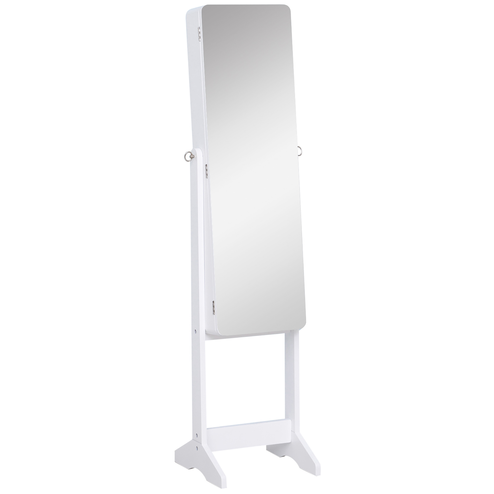 HOMCOM LED Schmuckschrank mit Innenspiegel Spiegelschrank klappbare Ablage günstig online kaufen