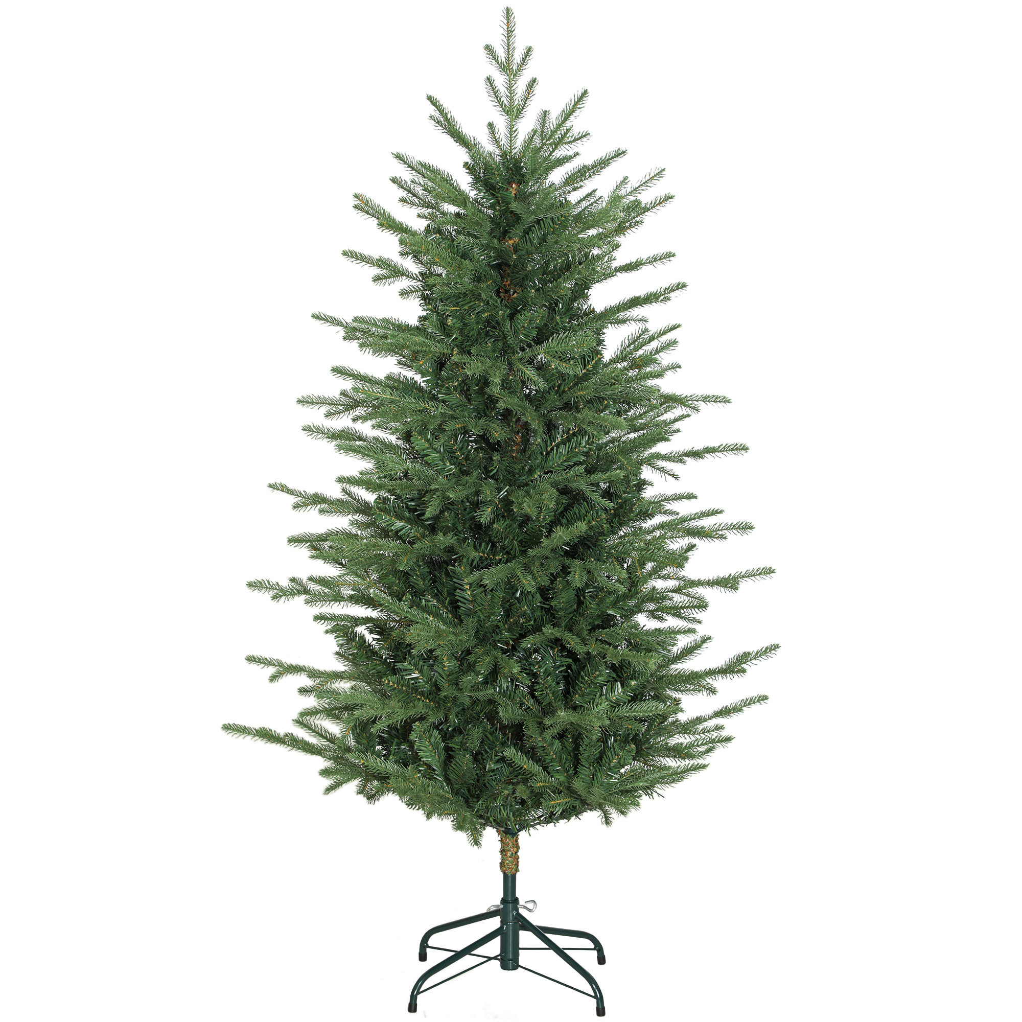 HOMCOM Árbol de Navidad Artificial 150 cm con 1186 Ramas y Soporte Metálico Plegable Fácil Montaje para Salón Interior Verde
