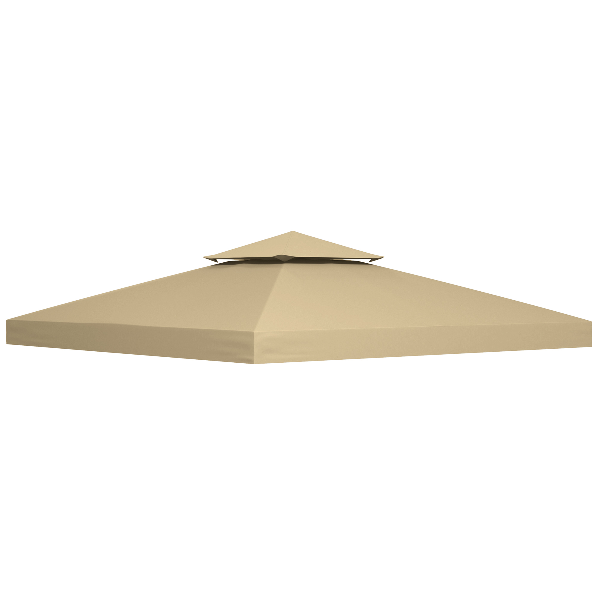 Outsunny Techo Reemplazo para Carpa 3x3 m Pabellón de Poliéster para Jardín Terraza Aire Libre Exterior - Color Crema | Aosom España