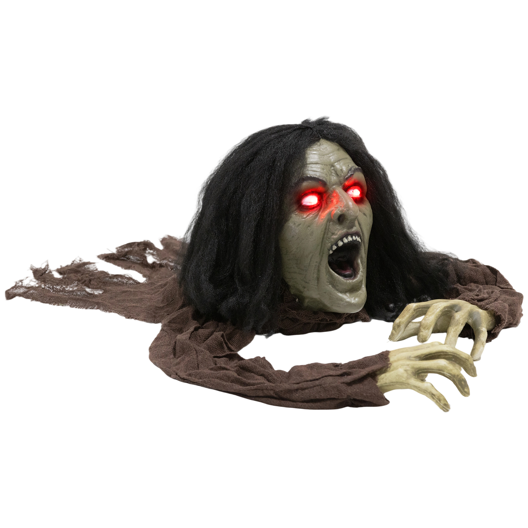 Outsunny 140 cm Halloween Dekoration Kriechende Zombie mit LED-Augen, Sound günstig online kaufen