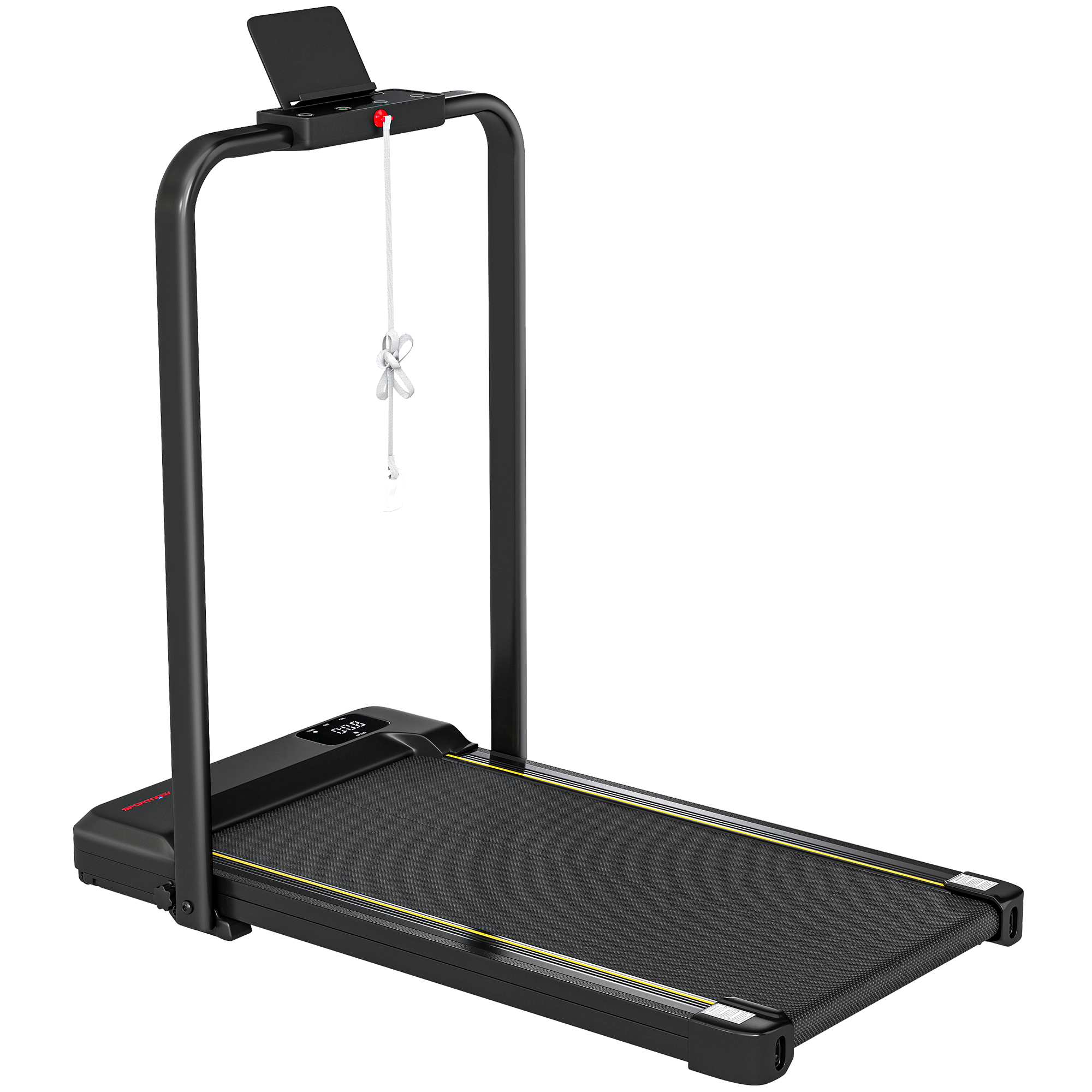 SPORTNOW Klappbares Laufband 7% Neigung, Elektrisches Gehband für Zuhause 2-in-1 Unter dem Schreibtisch mit 2,0 PS, 6 km/h, LED-Display, Fernbedienung, für Fitnessstudio und Büro   Aosom – SPORTNOW