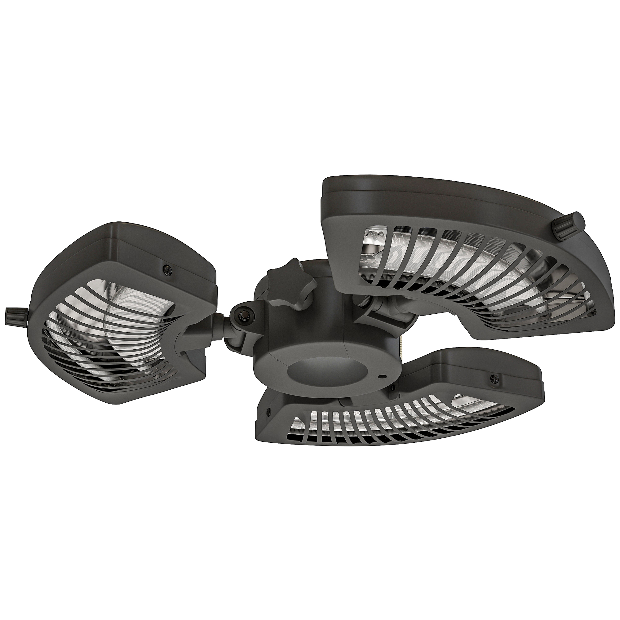 Outsunny Calefactor Eléctrico Exterior 2400W con 3 Niveles de Calor Protección Antivuelco para Sombrilla Terraza Ø55x8 cm Negro