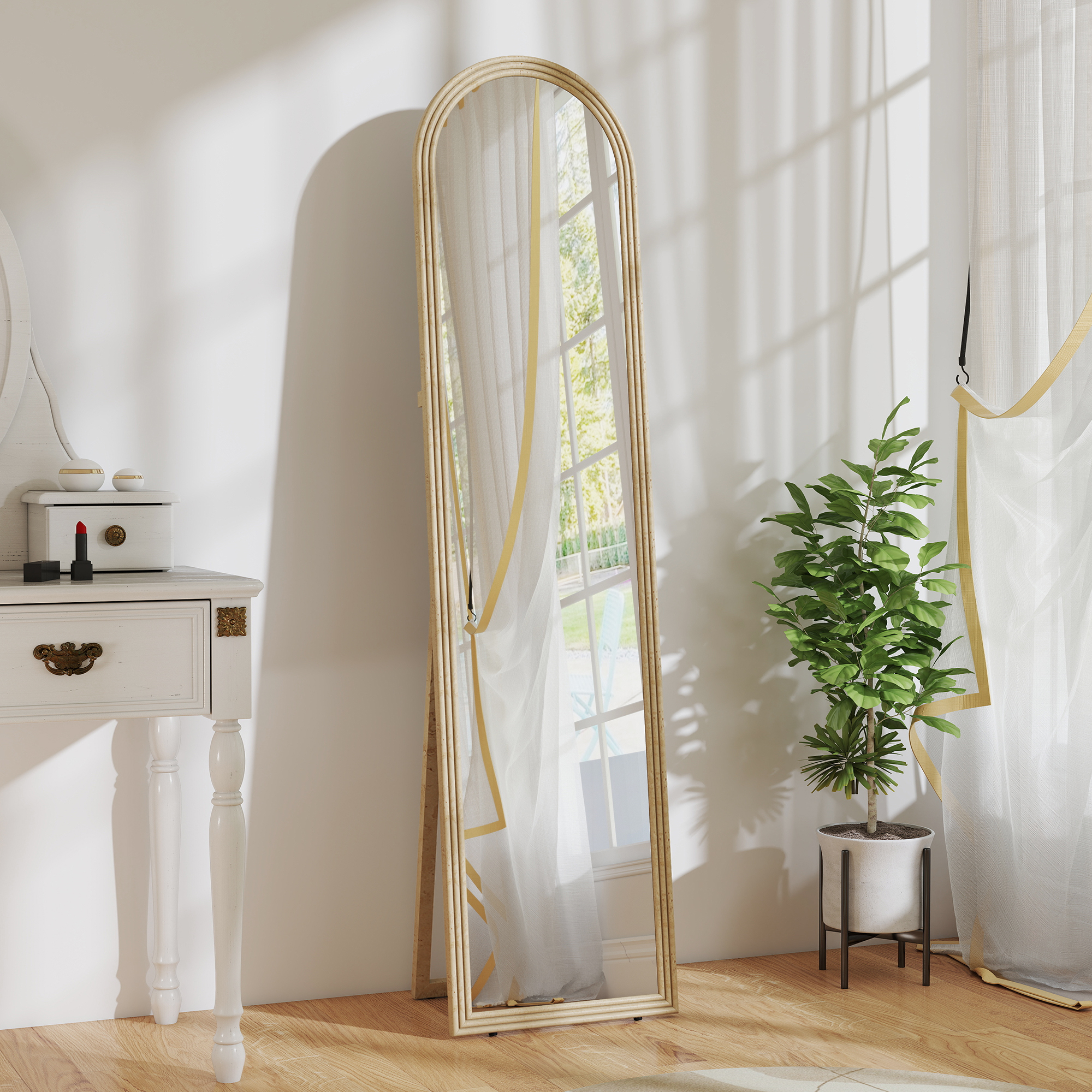 HOMCOM Standspiegel Moderner Ganzkörperspiegel, 40x160 cm Wand- und Freiste günstig online kaufen