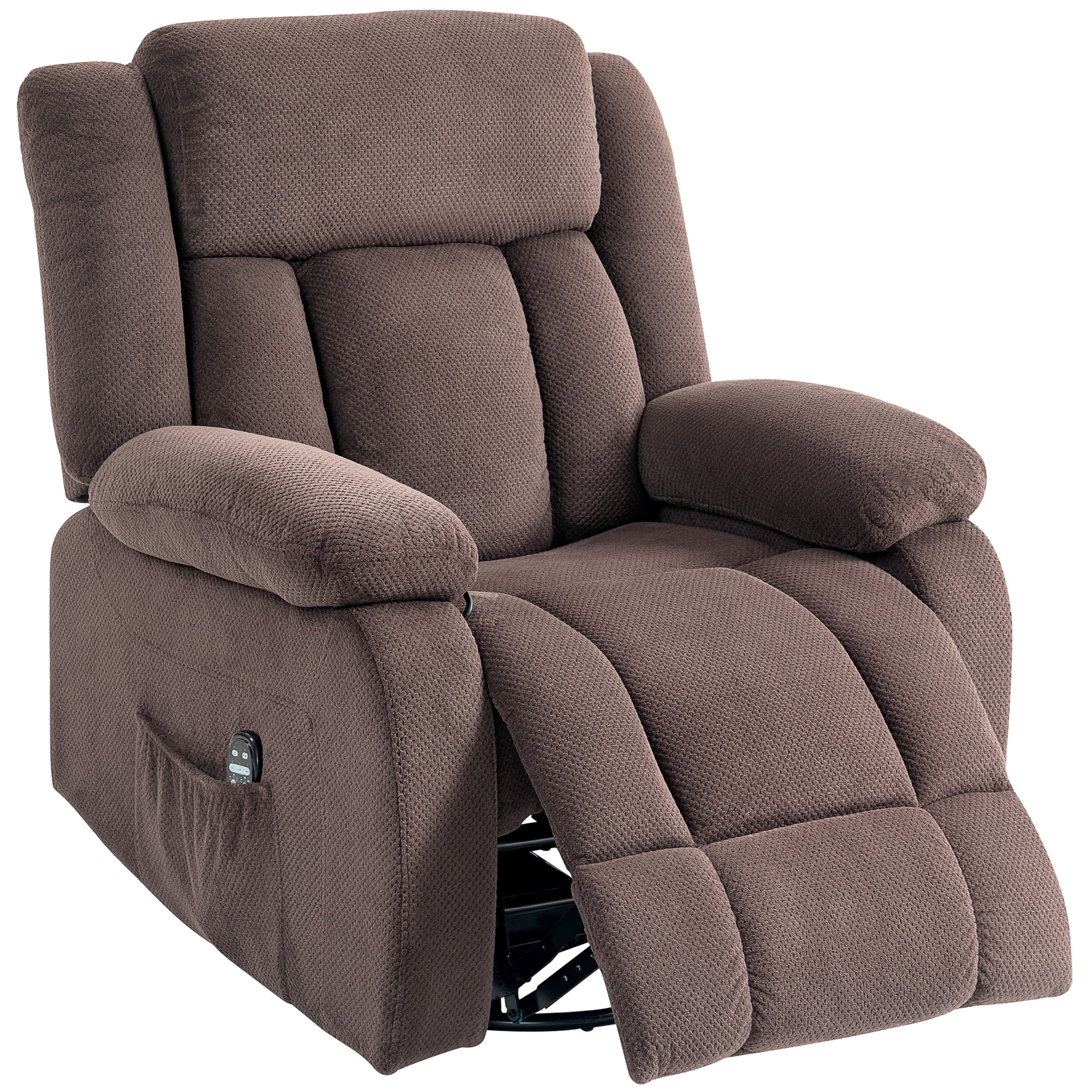 HOMCOM Sillón de masaje 8 puntos, 5 modos, calor lumbar, reclinable y giratorio, marrón | Aosom España