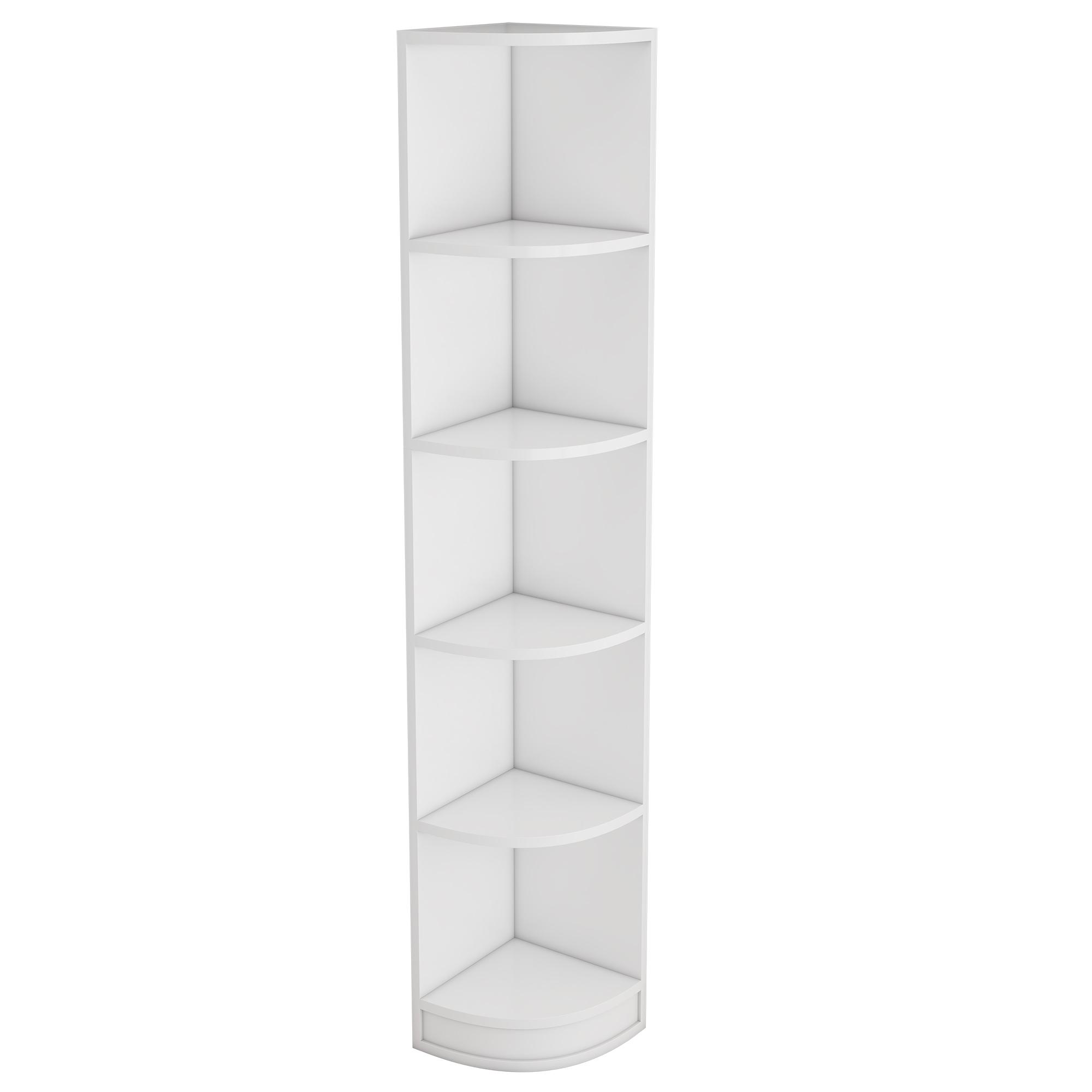 Eckbücherregal aus MDF, fünfschichtiges Design, platzsparendes dreieckiges günstig online kaufen