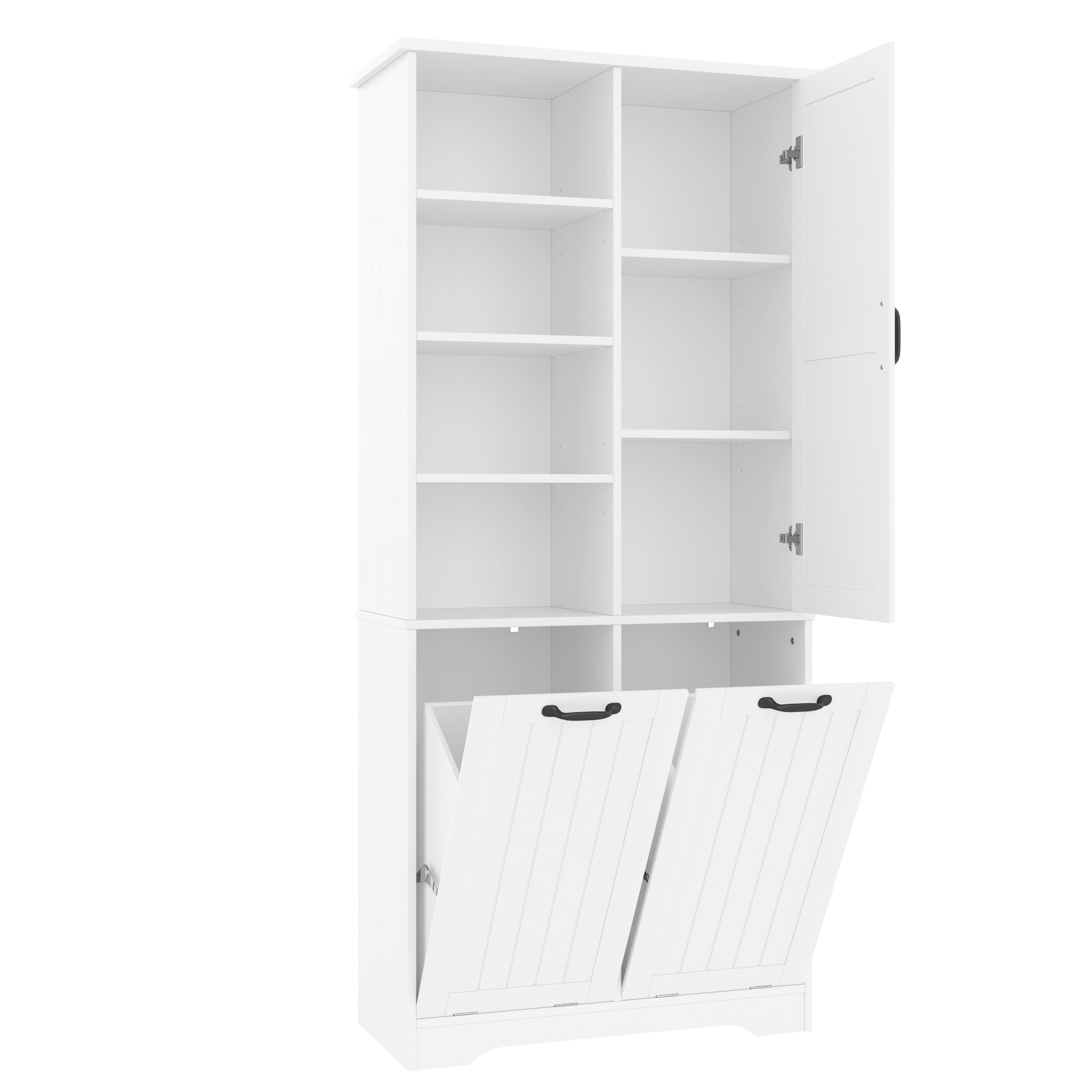 Yotako 2 organizer per armadio, lavabo, 9 scomparti, pieghevole, in tessuto, per vestiti, calze, reggiseno, biancheria intima (bianco