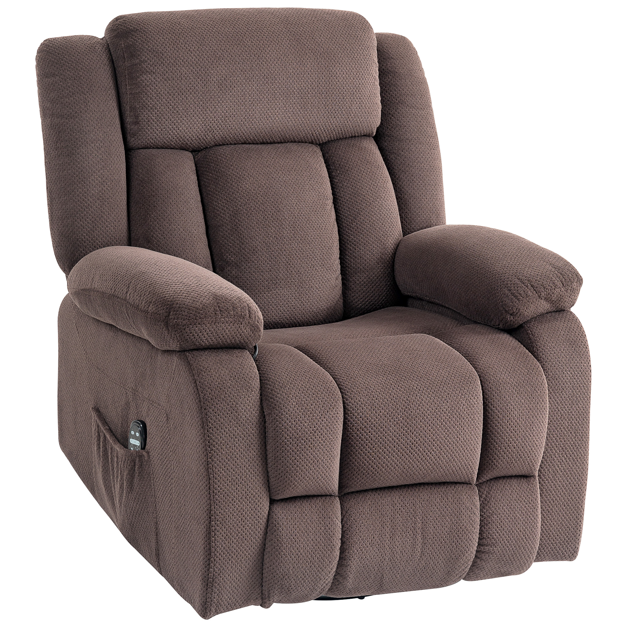 HOMCOM Fauteuil massant 8 points, 5 modes, chauffe-lombaire, inclinable et rotatif 360° - marron