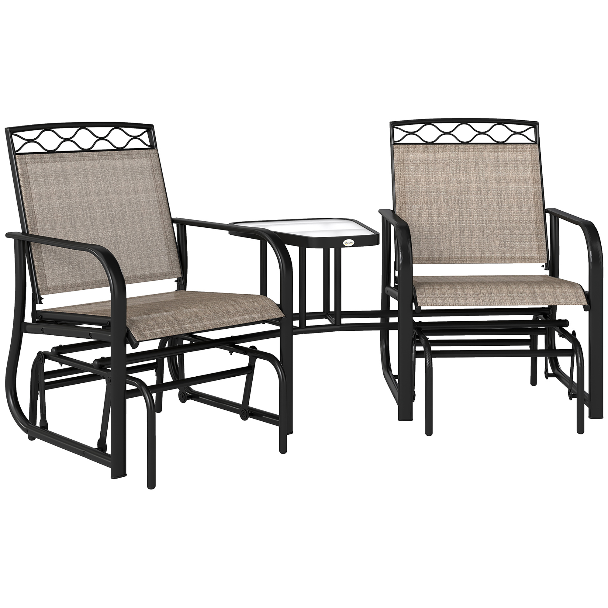 Picture of Double Outdoor Glider Chair 2 Seater Patio Rocking Chairs
