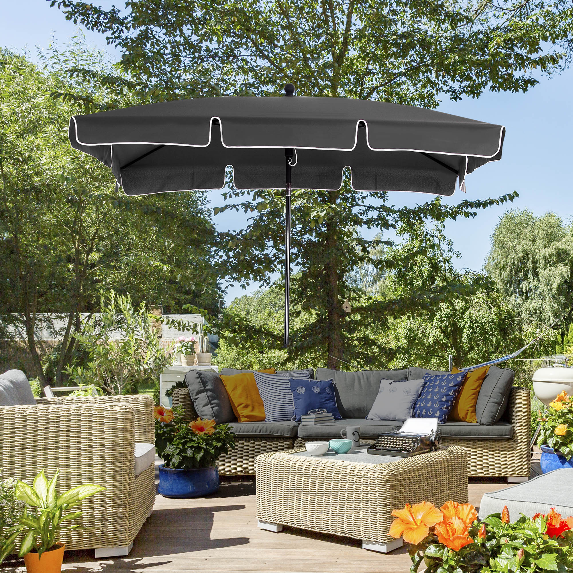 Outsunny Sonnenschirm Strandschirm Gartenschirm Schirm Balkonschirm Sonnens günstig online kaufen