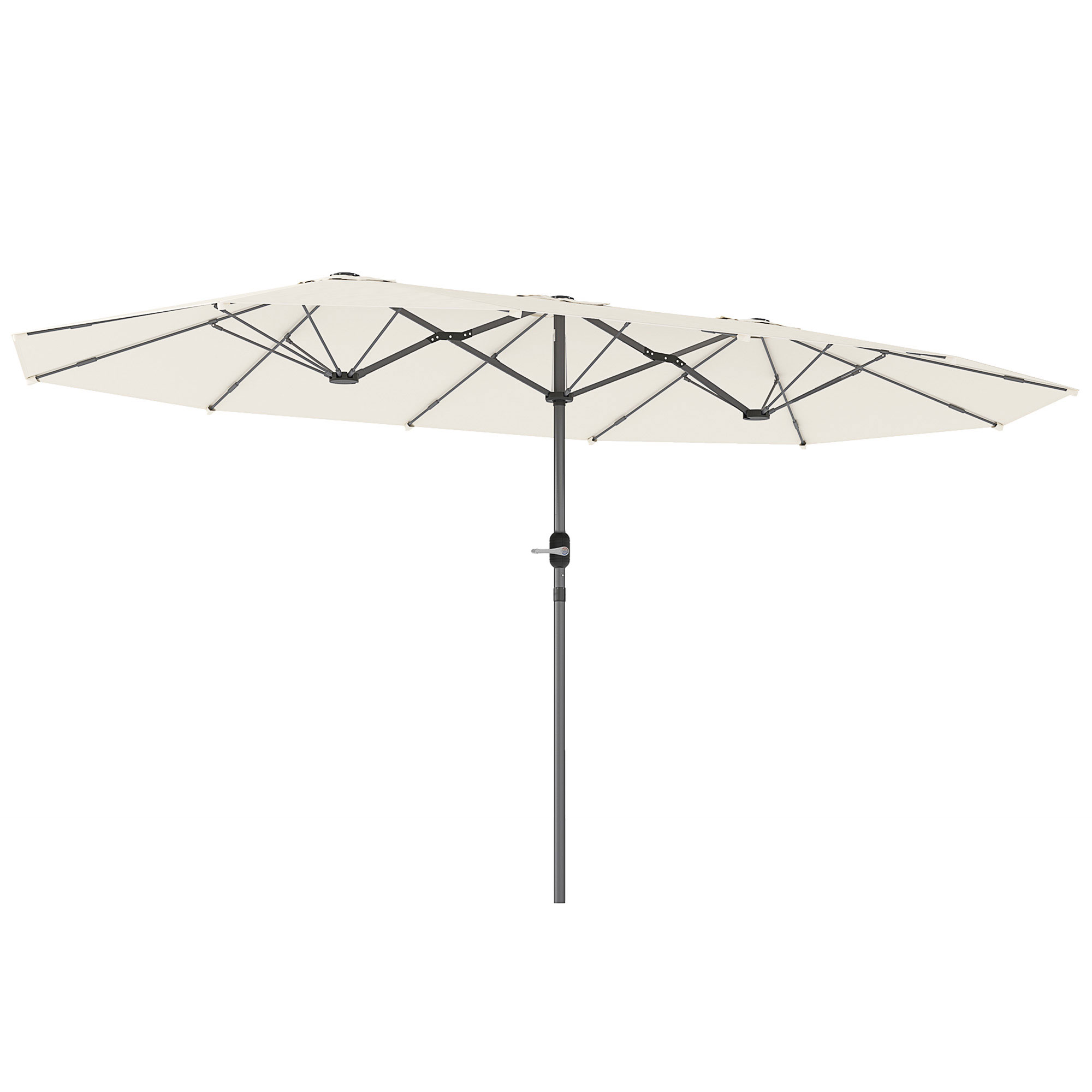 Outsunny Doppelsonnenschirm 436 x 260 cm, UV Schutz Stahl Sonnenschirm mit günstig online kaufen